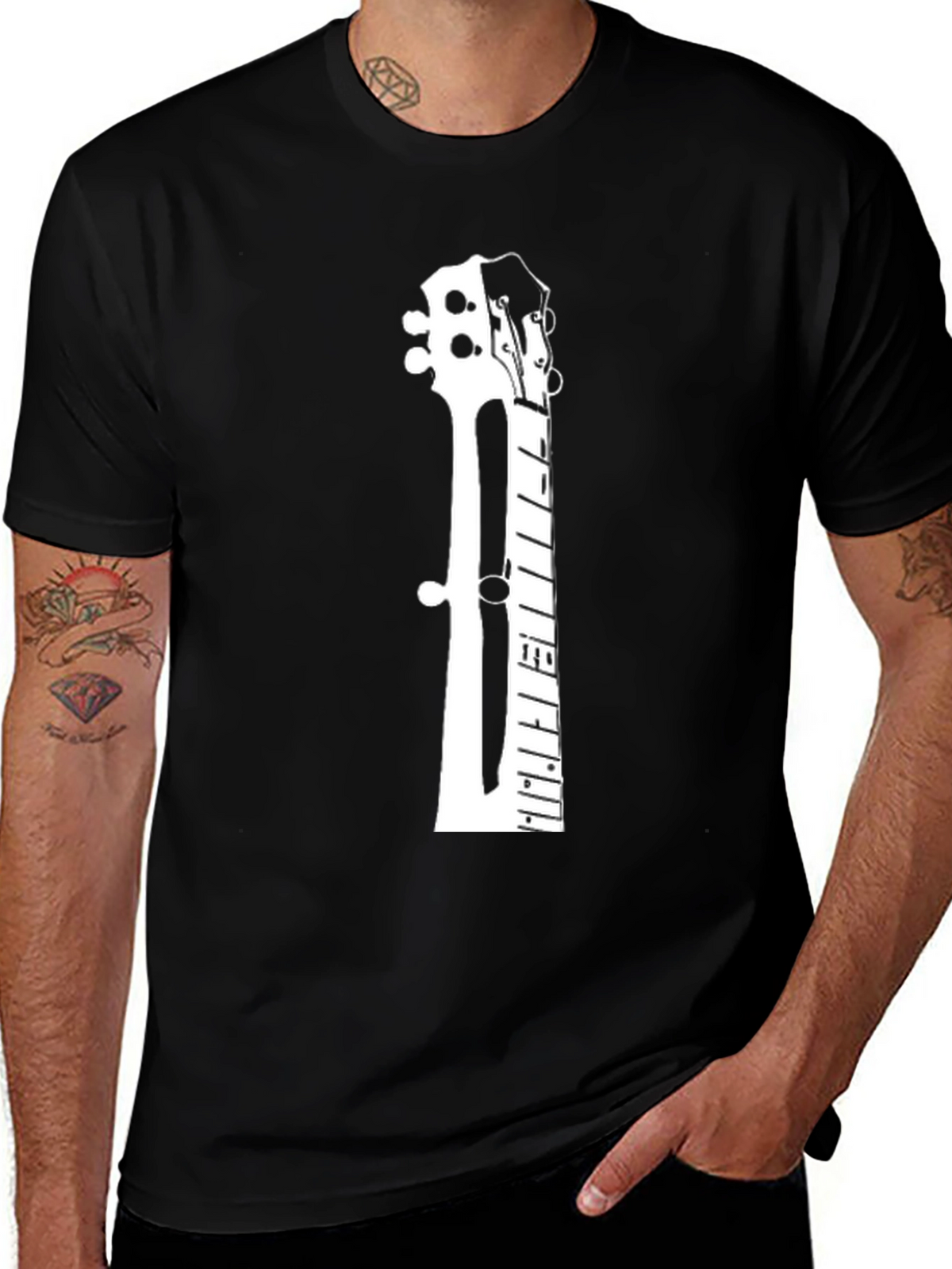 Guitar Neck Graphic T-Shirt - Music Lover Tee