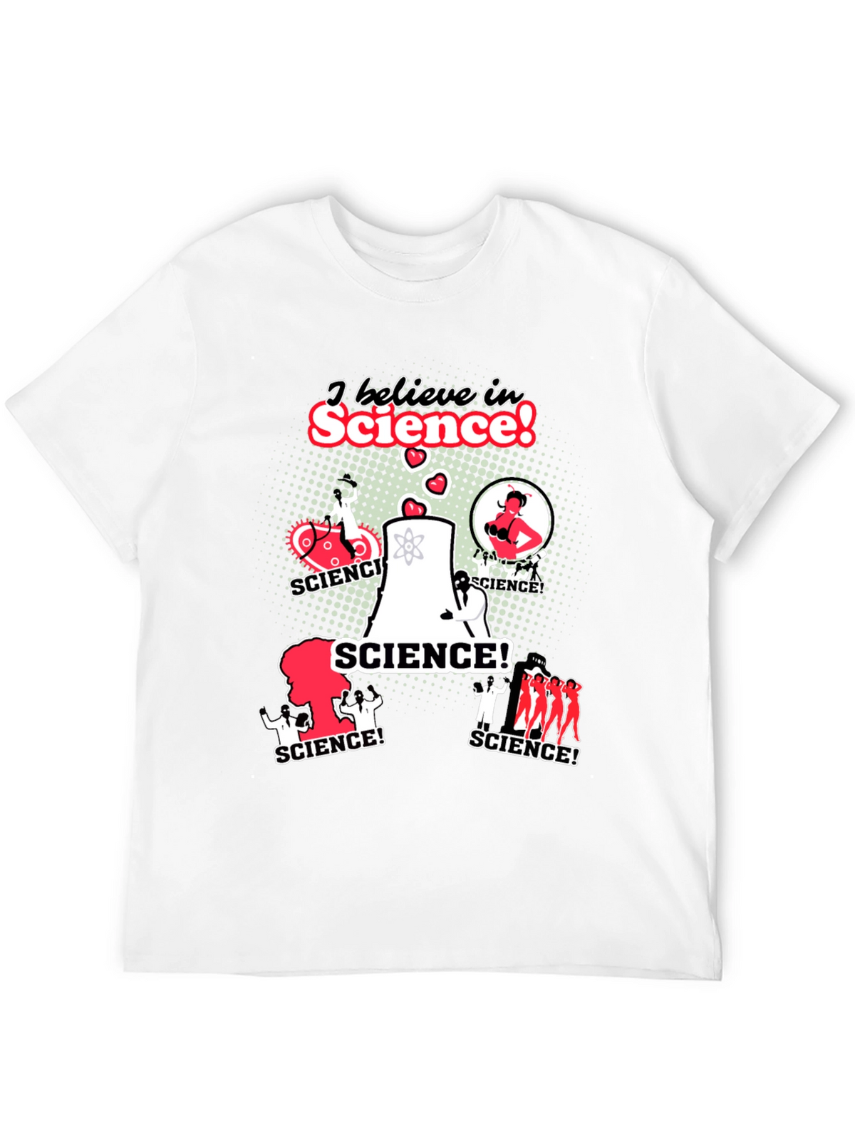 I Believe In Science! Black Graphic Tee