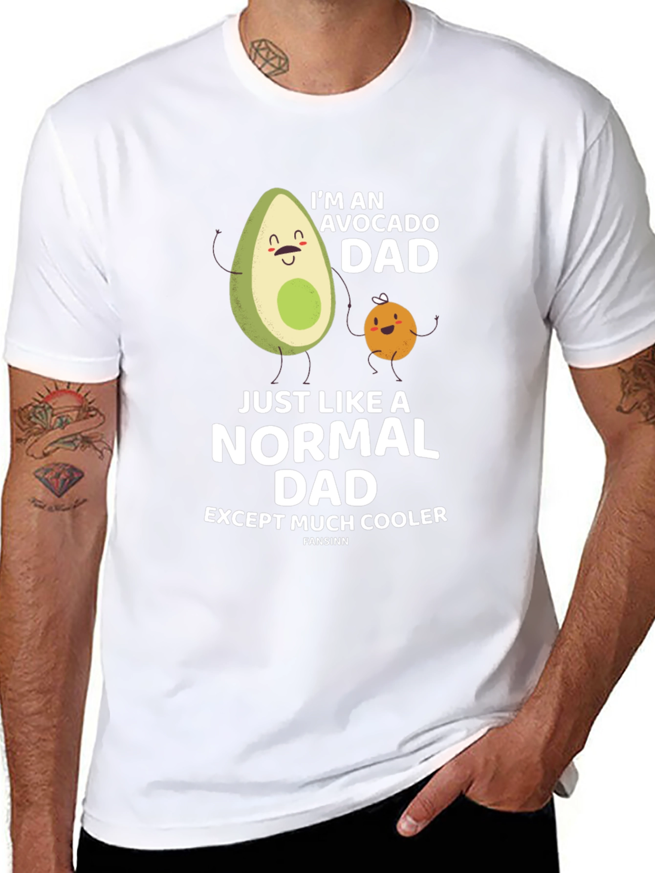 Avocado Dad Graphic T-Shirt - Cool Fathers Day Gift