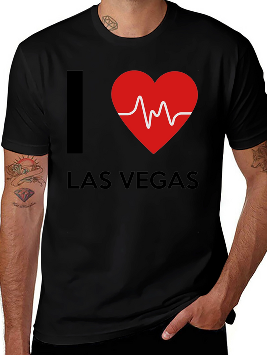 I Heartbeat Las Vegas Graphic Tee - Stylish City Pride!