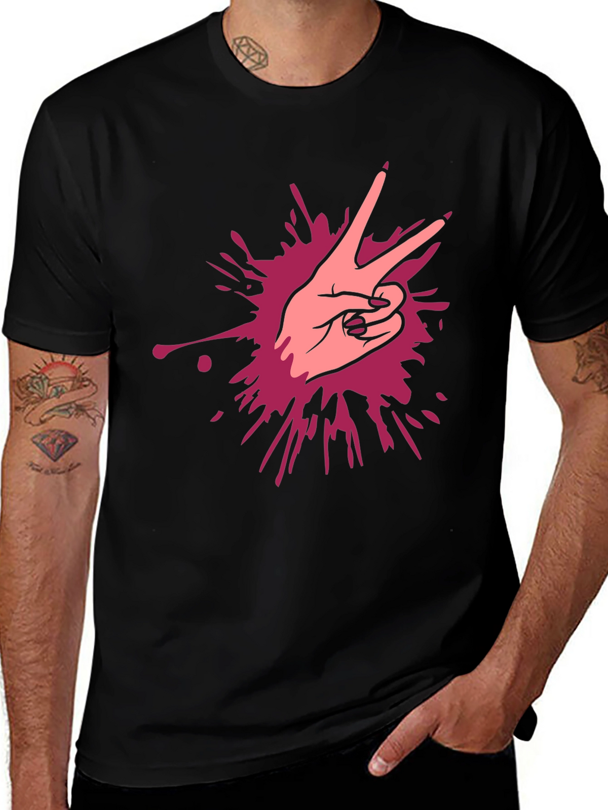 Peace Sign Graphic Tee - Stylish & Comfortable