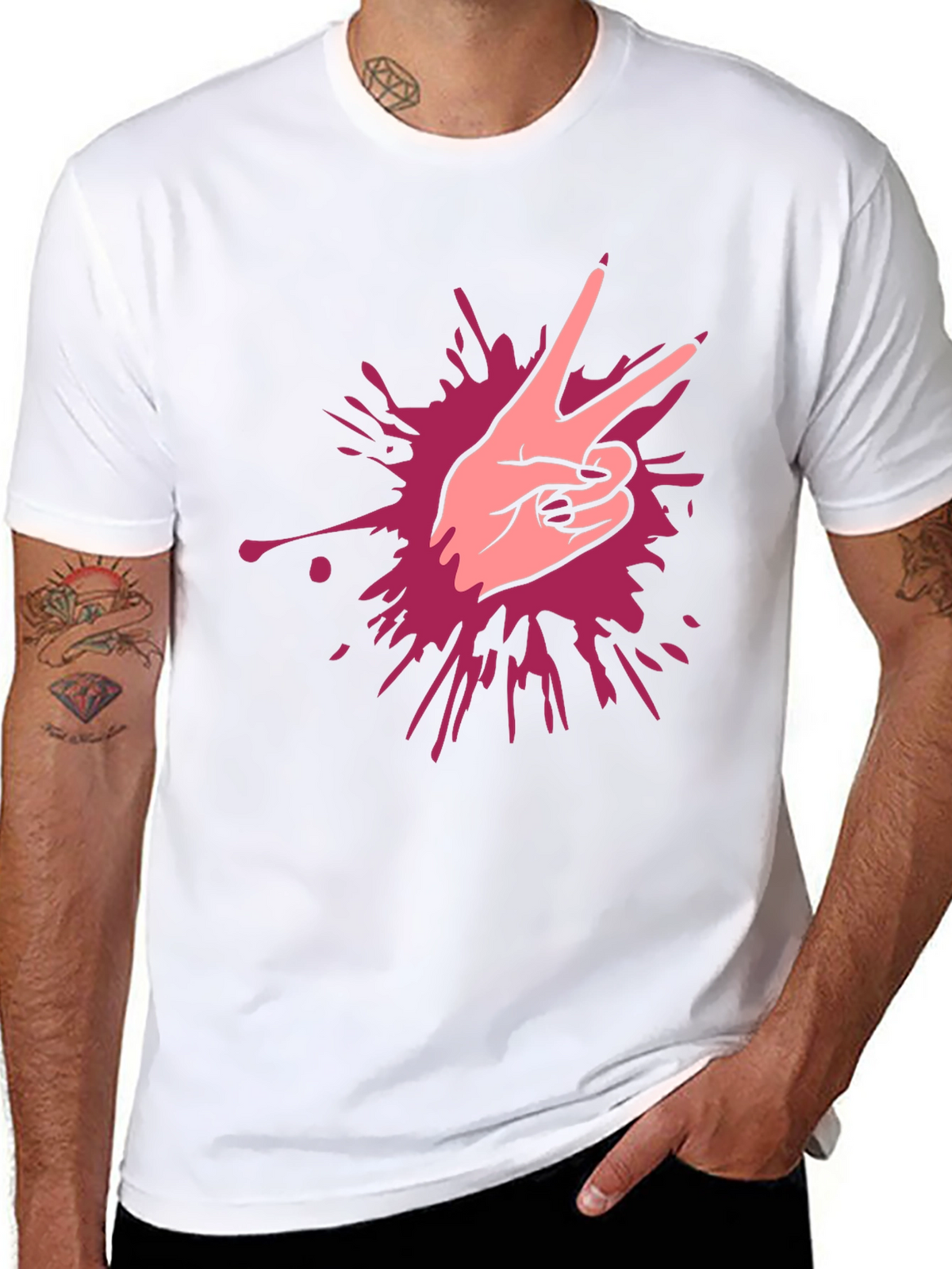 Peace Sign Graphic Tee - Stylish & Comfortable