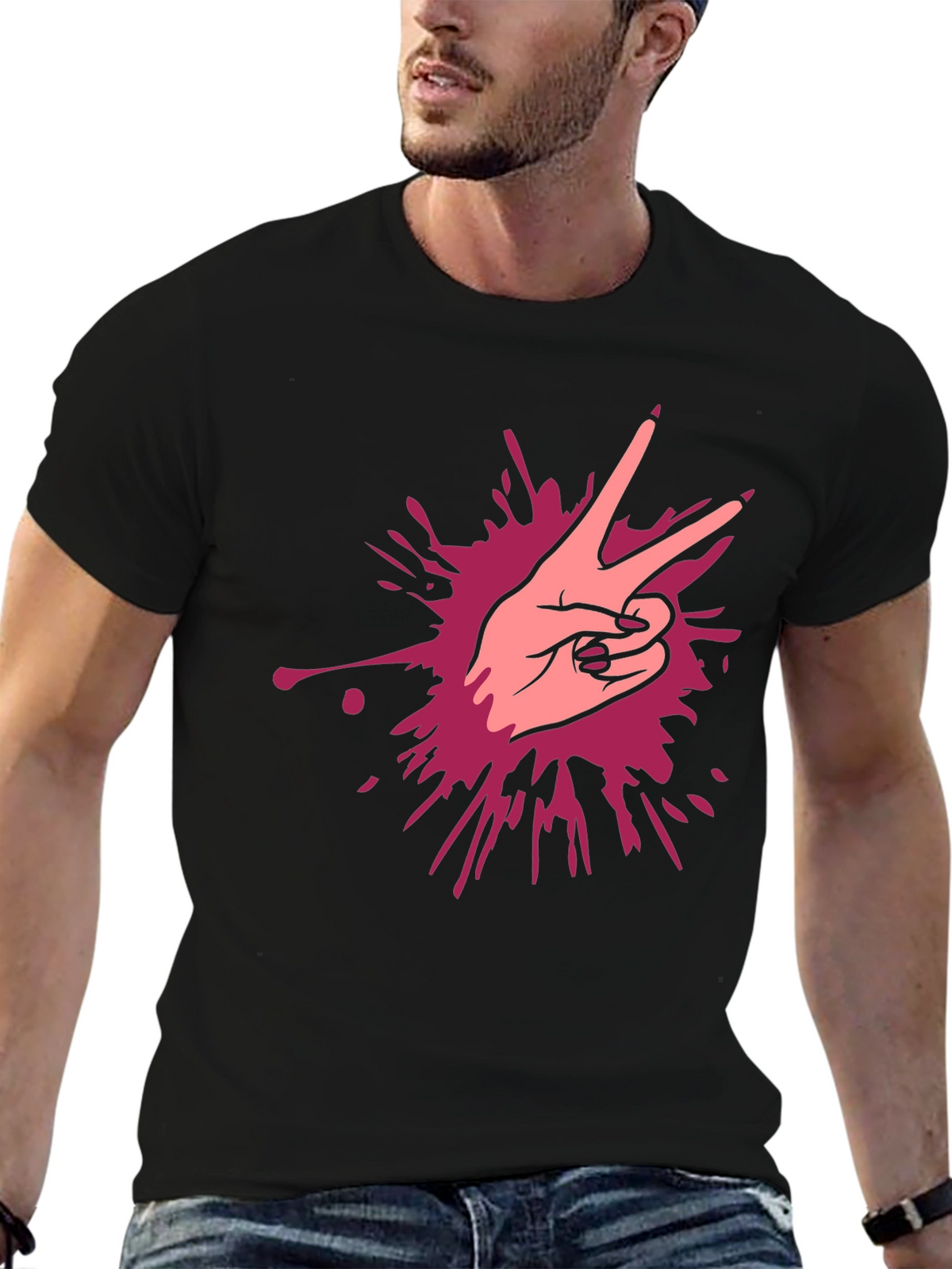 Peace Sign Graphic Tee - Stylish & Comfortable