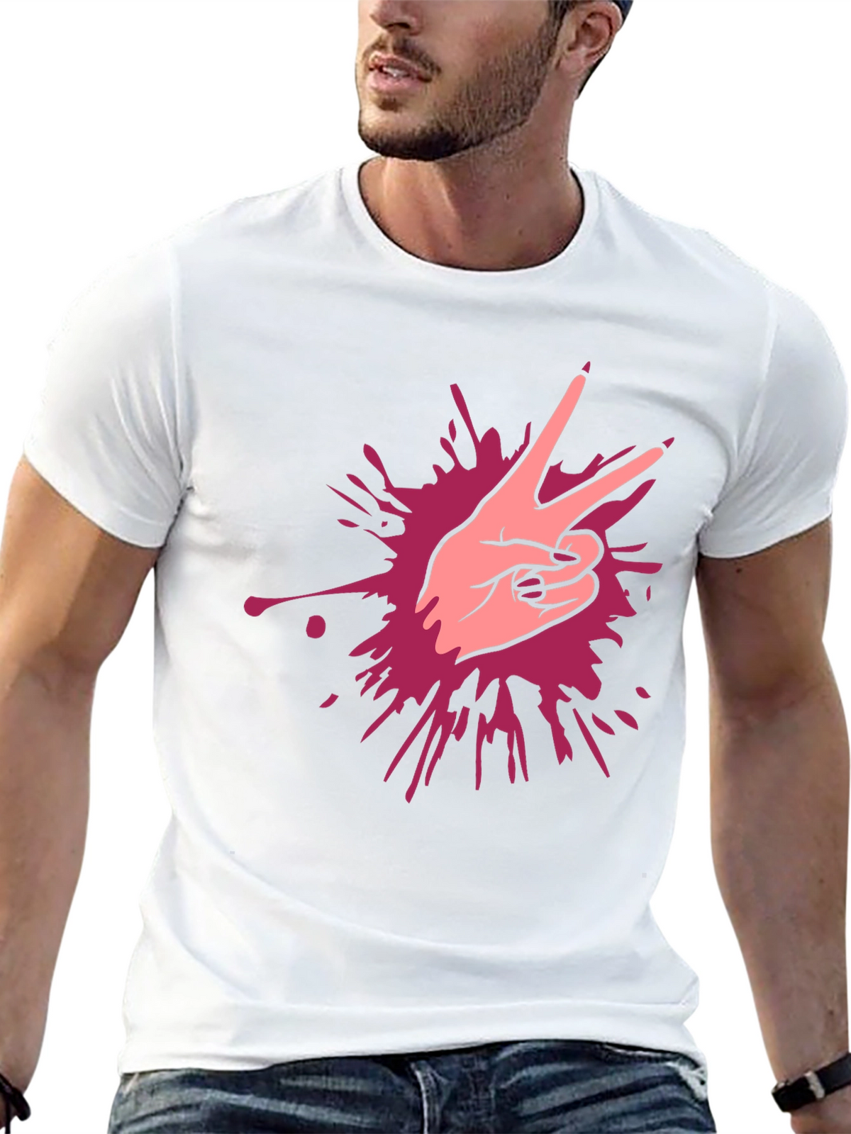 Peace Sign Graphic Tee - Stylish & Comfortable