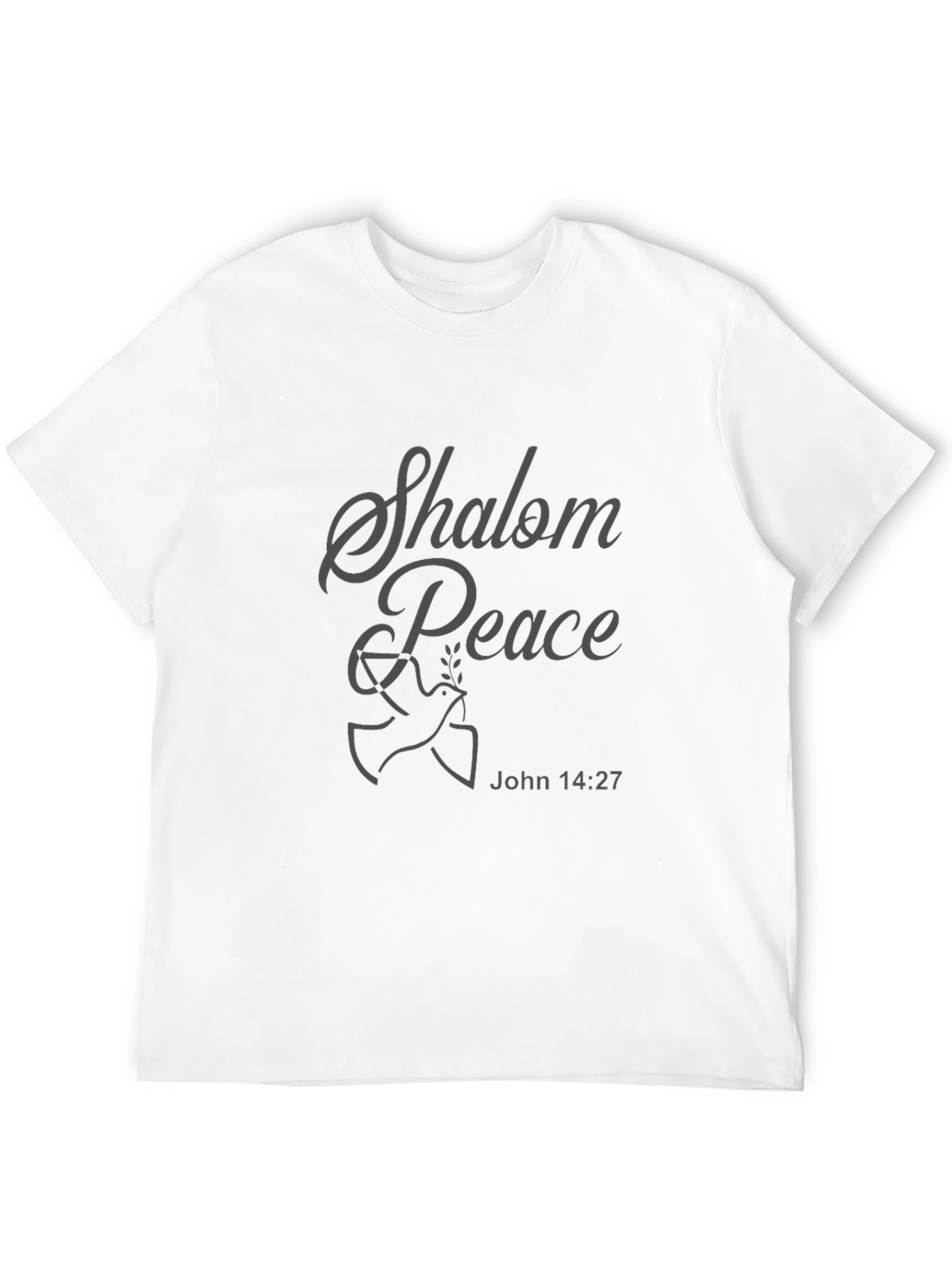 Shalom Peace Dove Graphic Tee - John 14:27
