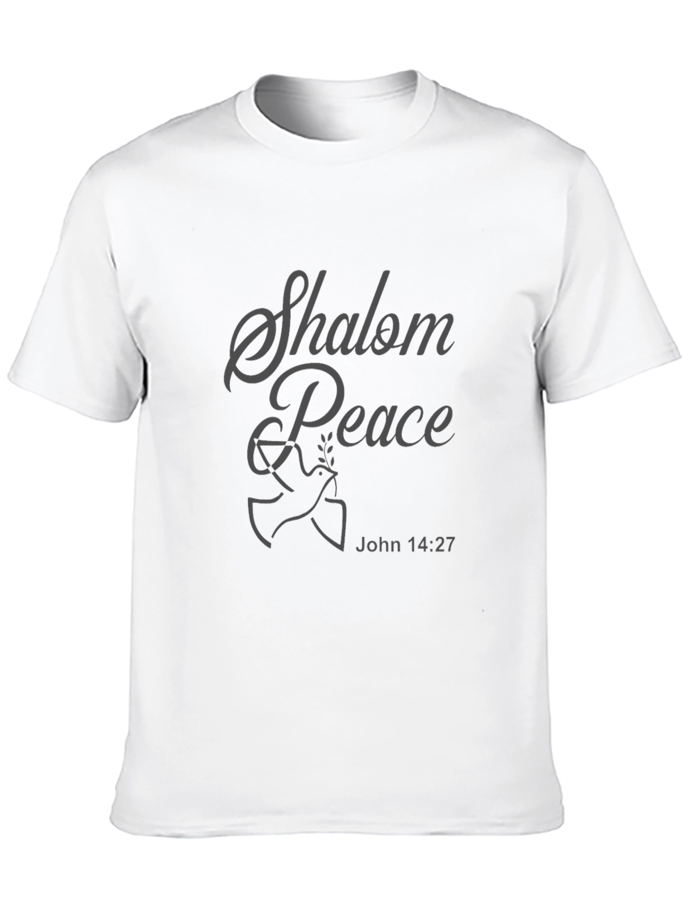 Shalom Peace Dove Graphic Tee - John 14:27