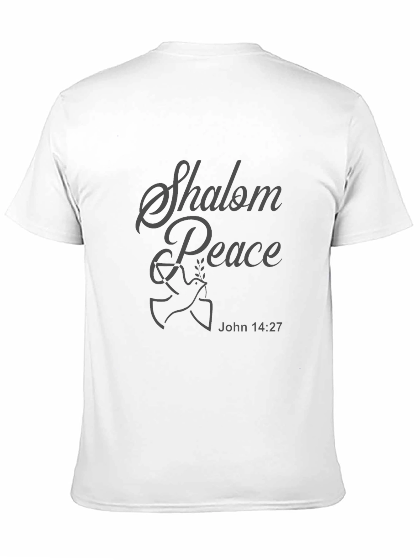 Shalom Peace Dove Graphic Tee - John 14:27