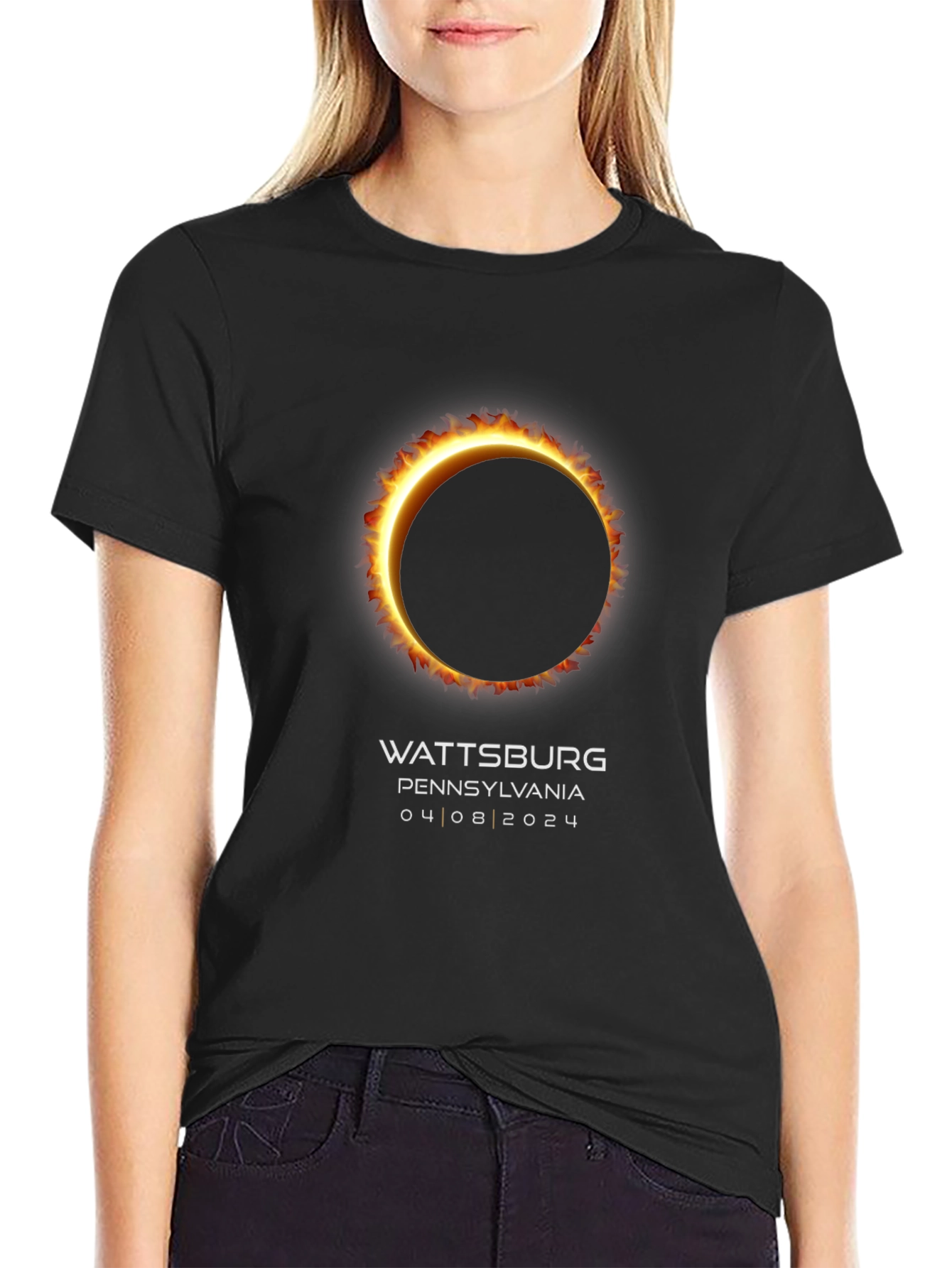 Total Solar Eclipse Wattsburg Pennsylvania 2024 T-Shirt