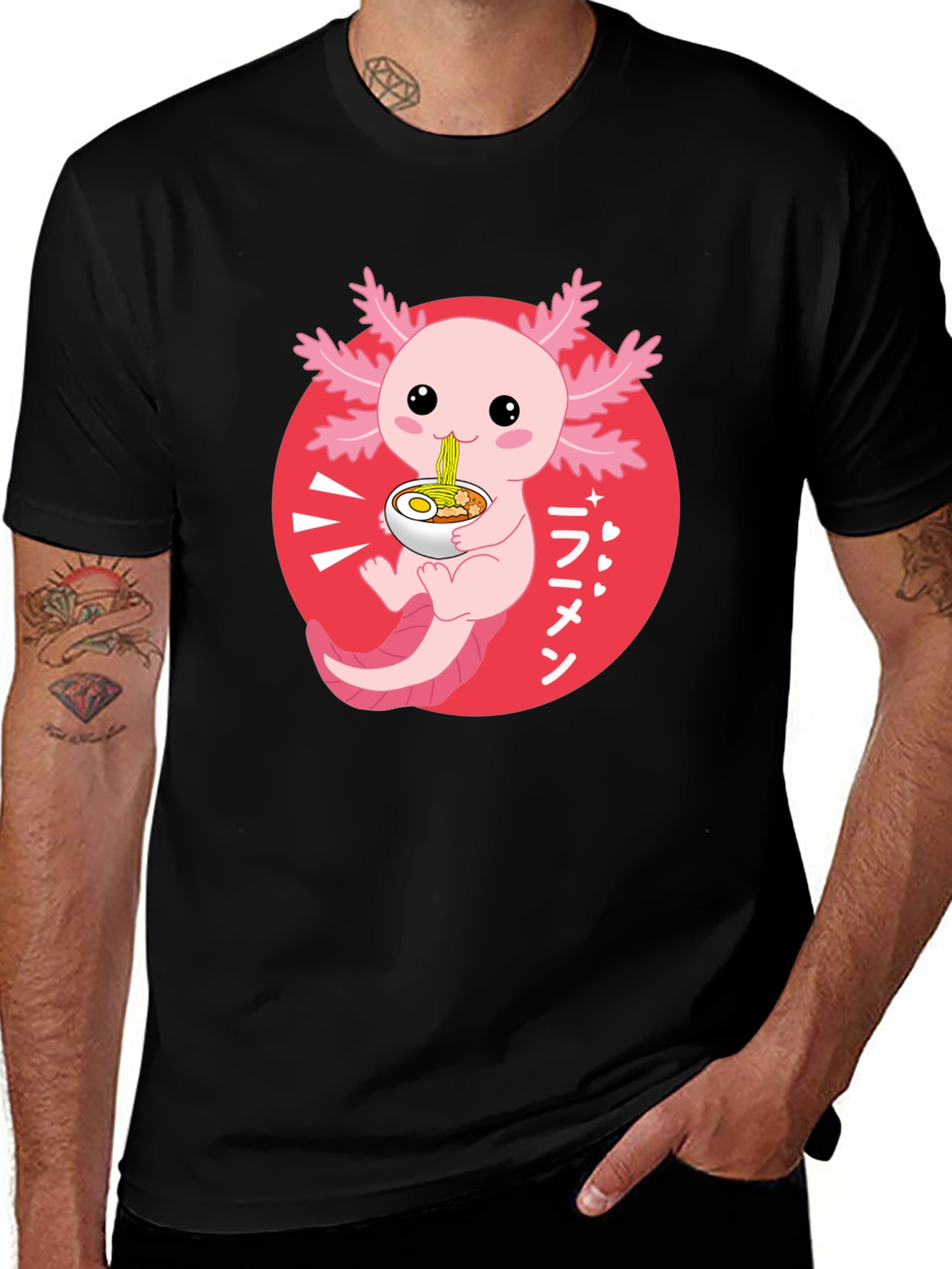 Axolotl Ramen T-Shirt - Cute Kawaii Design