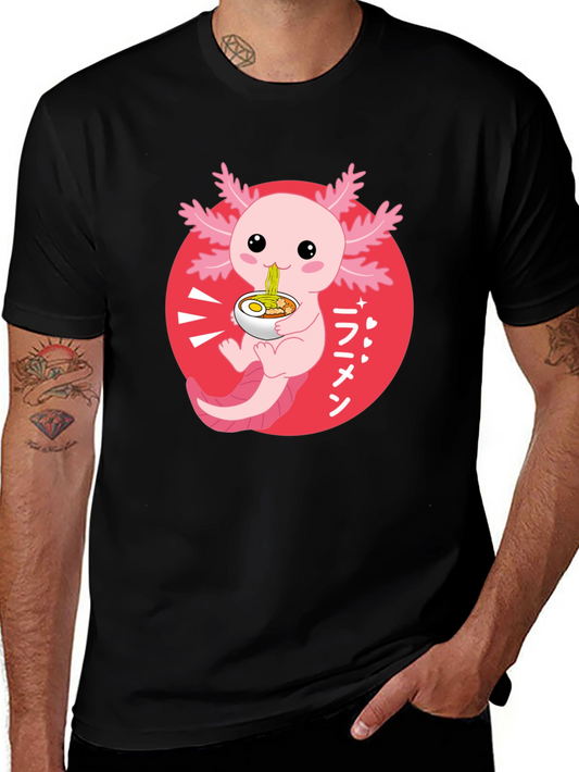 Axolotl Ramen T-Shirt - Cute Kawaii Design