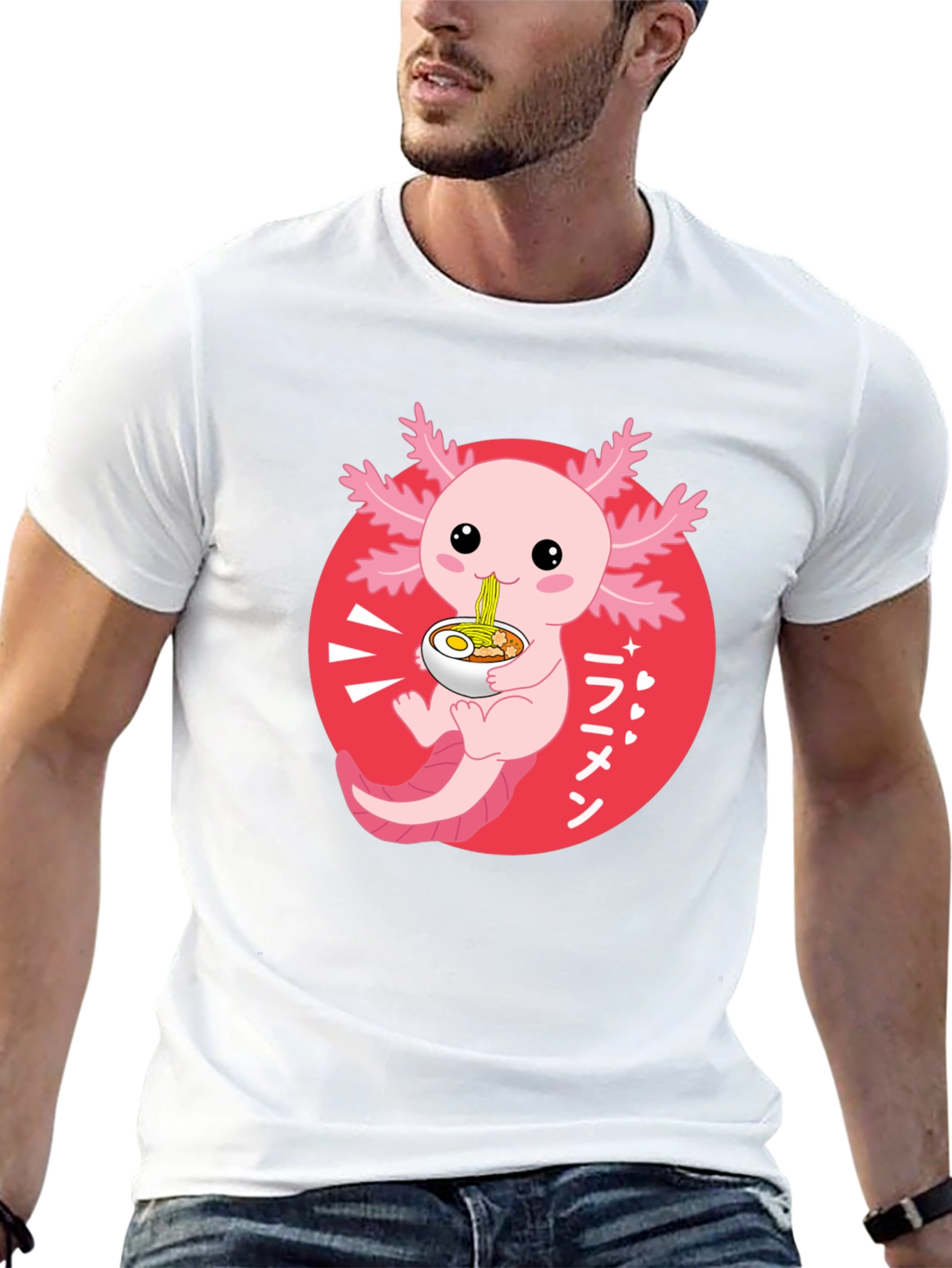 Axolotl Ramen T-Shirt - Cute Kawaii Design