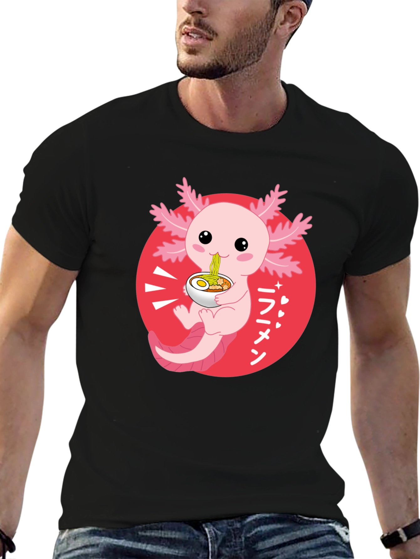Axolotl Ramen T-Shirt - Cute Kawaii Design