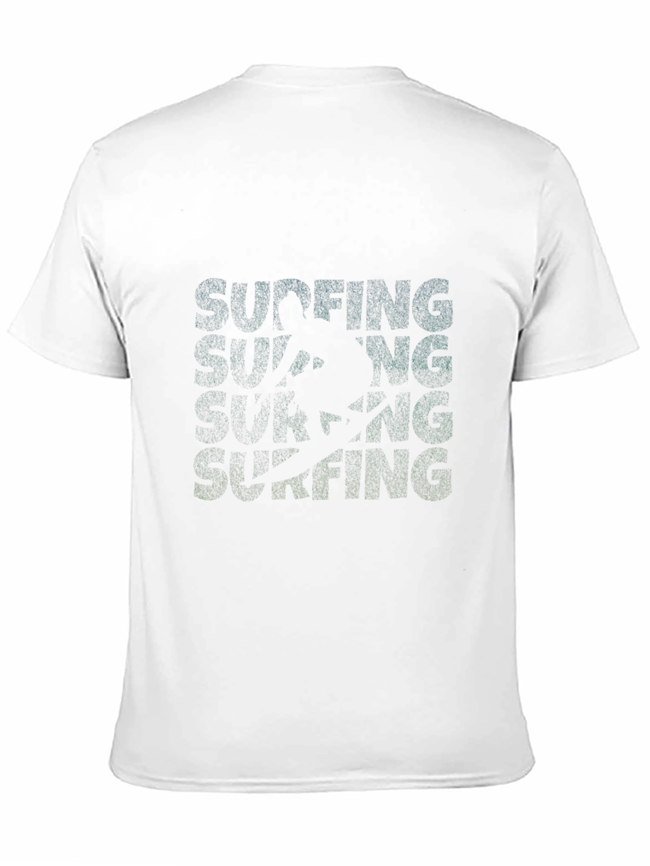 Surfing Graphic Tee - Black Cotton Casual Shirt