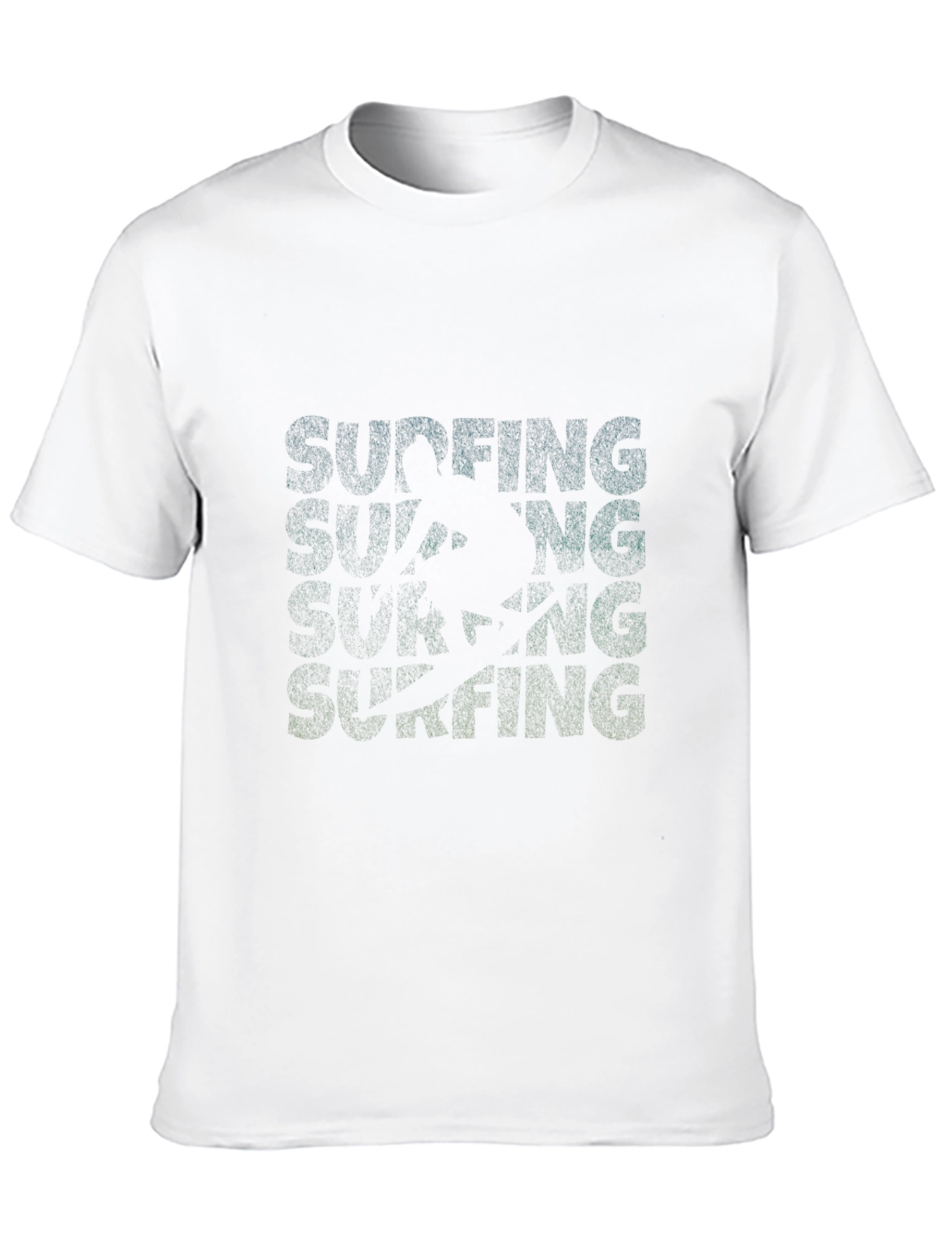 Surfing Graphic Tee - Black Cotton Casual Shirt
