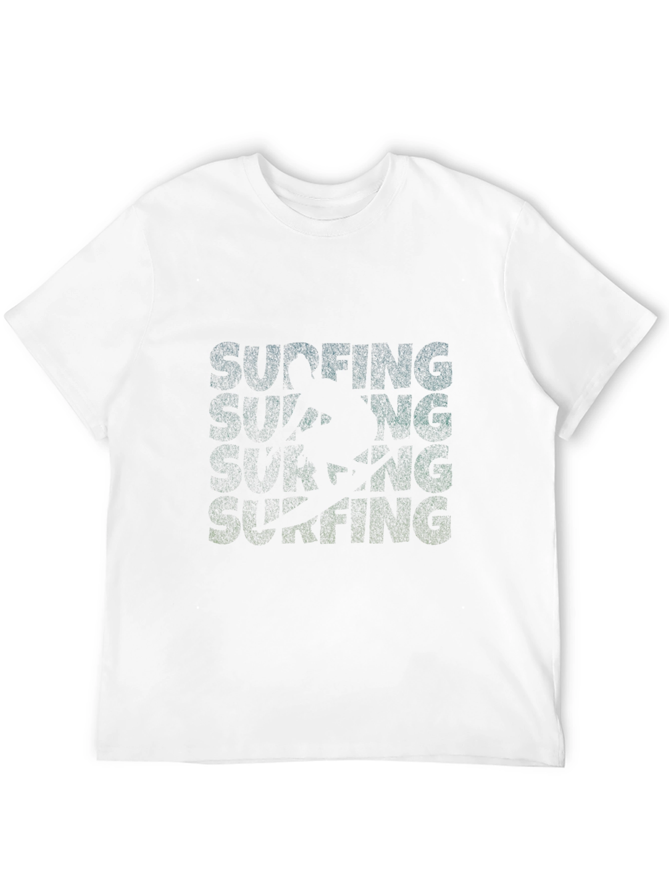 Surfing Graphic Tee - Black Cotton Casual Shirt