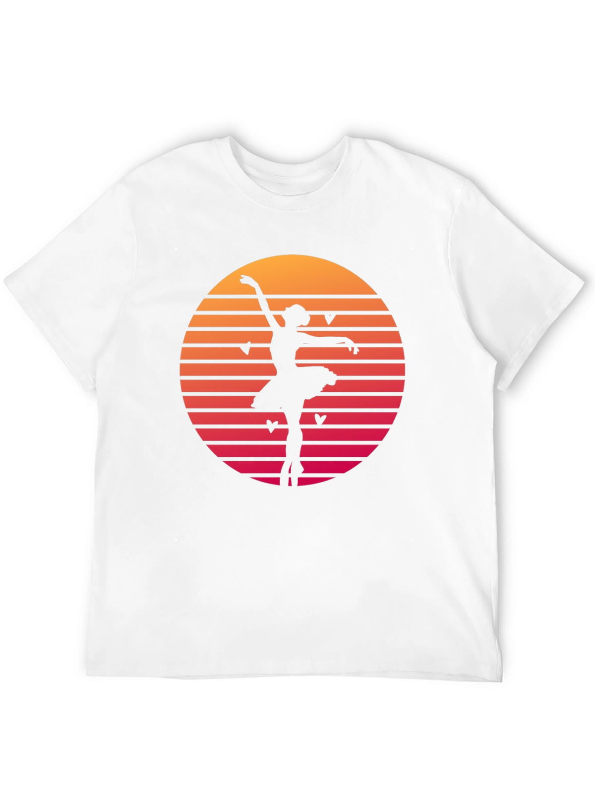 Ballet Dancer Sunset Graphic Tee - Retro Dance Shirt