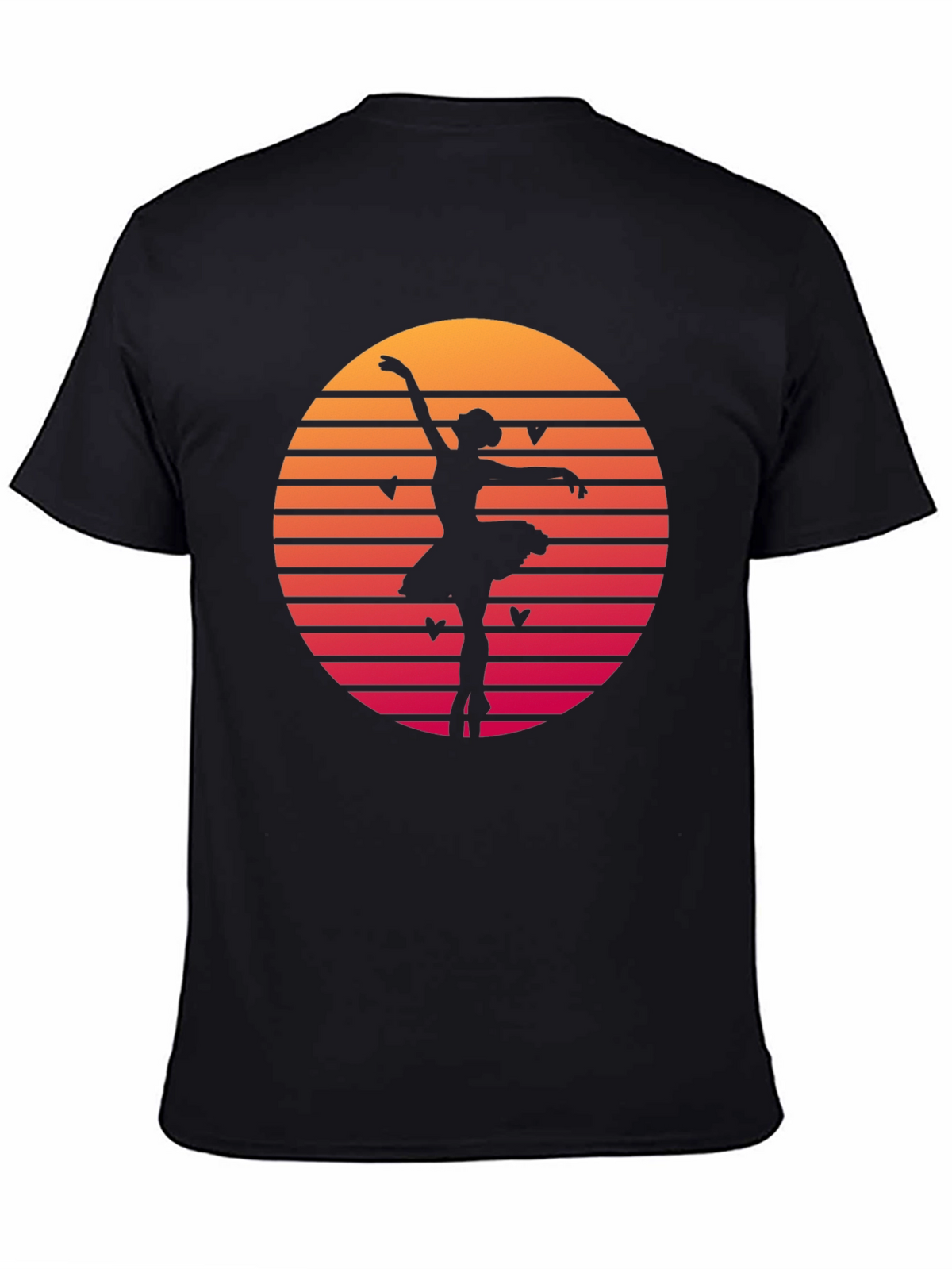 Ballet Dancer Sunset Graphic Tee - Retro Dance Shirt