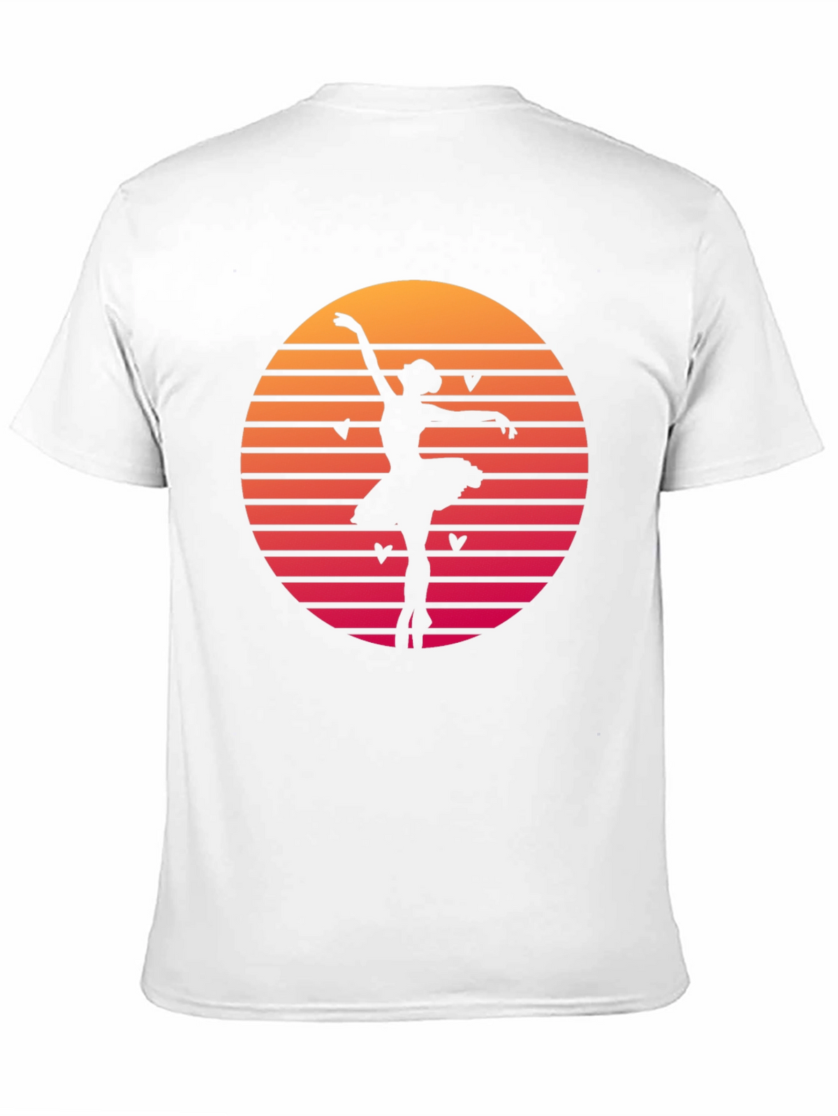Ballet Dancer Sunset Graphic Tee - Retro Dance Shirt