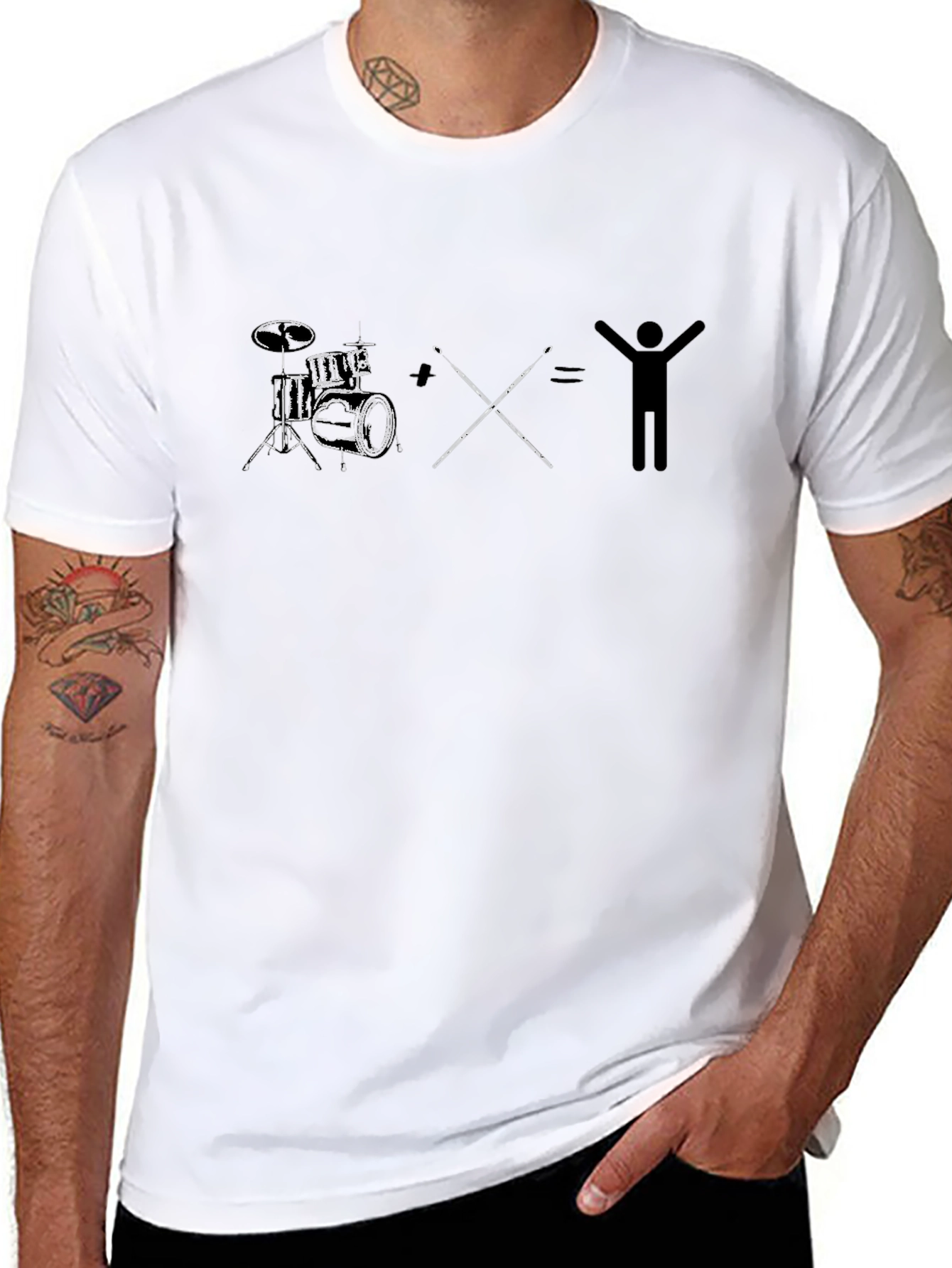 Drummer Equation Black Graphic Tee