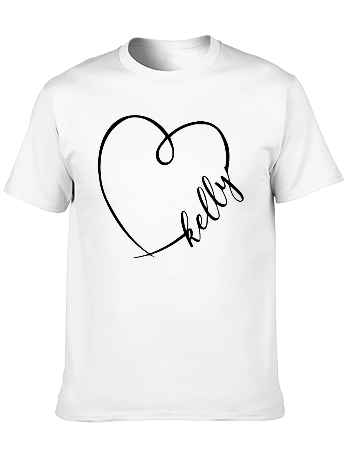 Kelly Heart Tee - Stylish Personalized T-Shirt