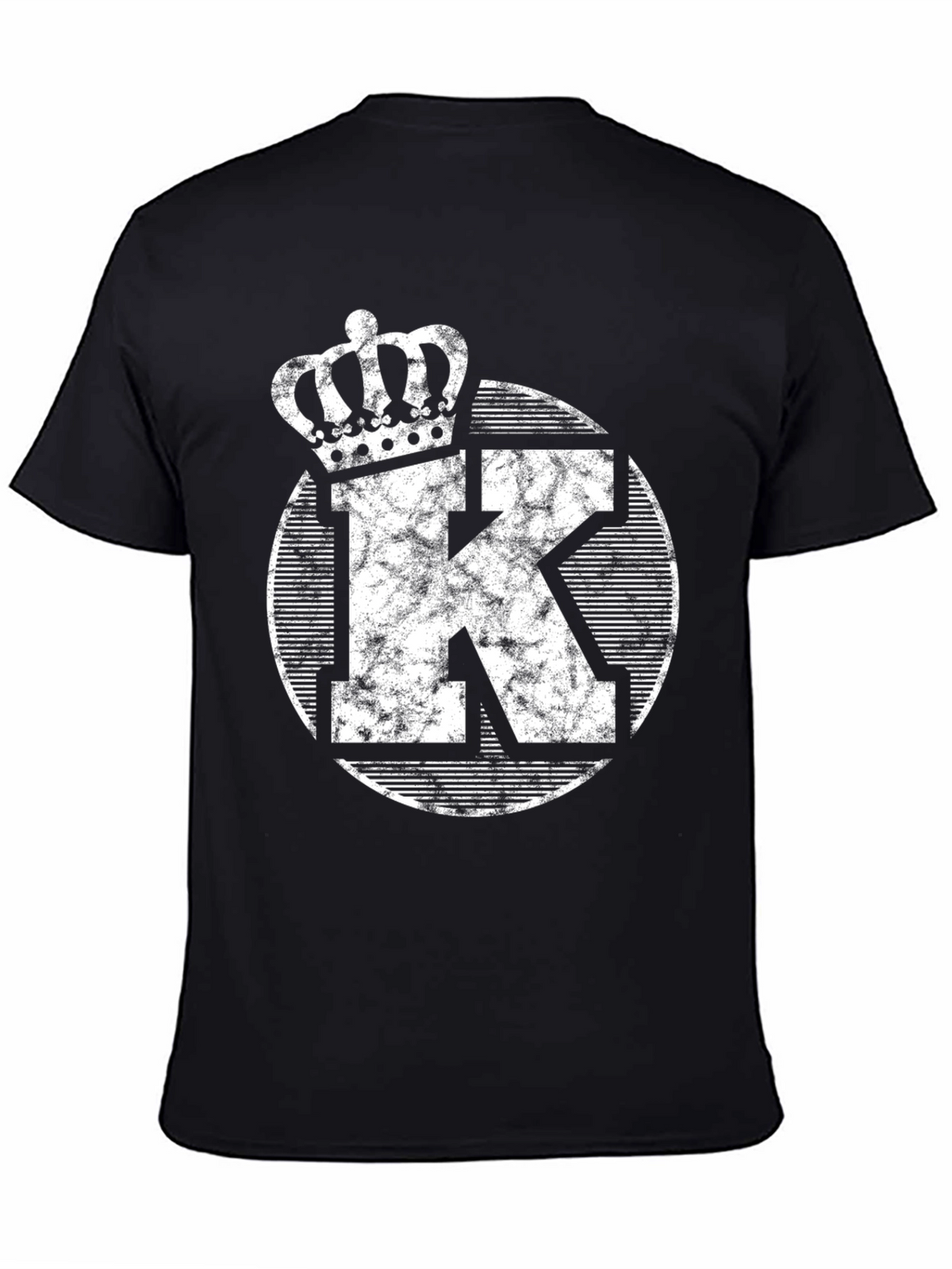King K Black T-Shirt - Crowned Initial Tee