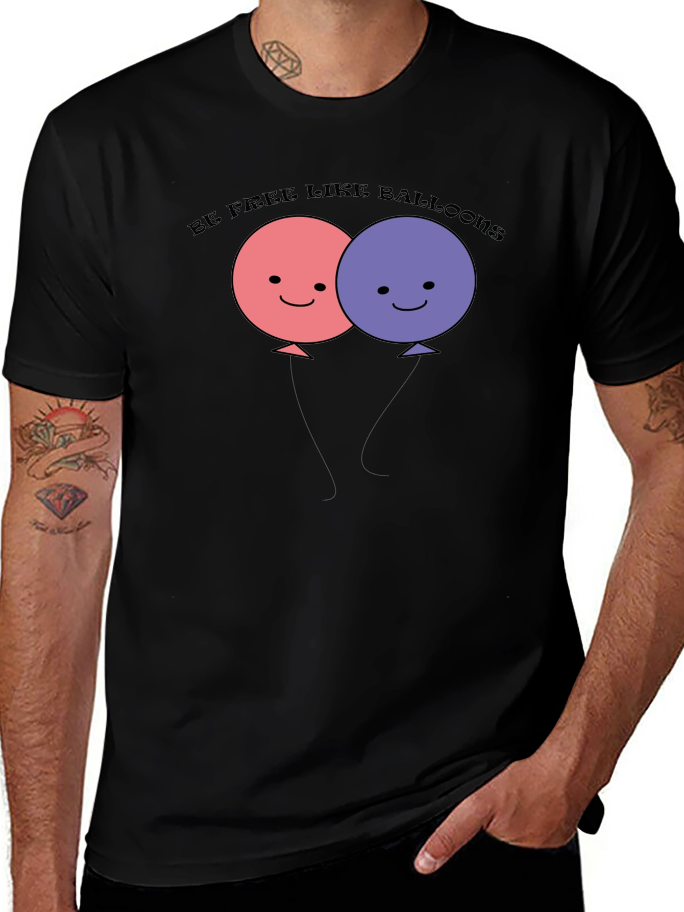 Be Free Like Balloons Graphic T-Shirt