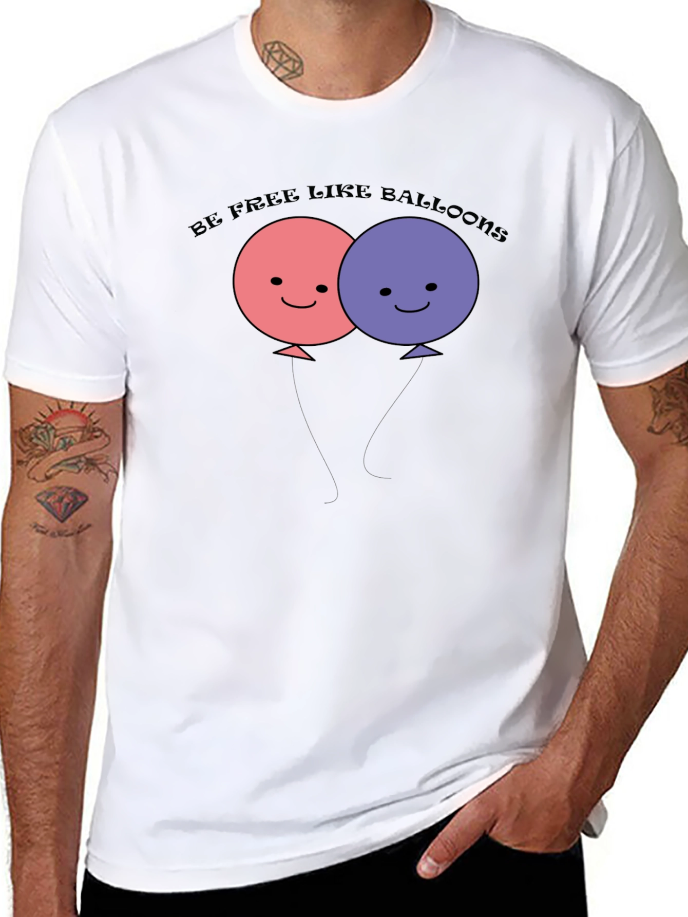 Be Free Like Balloons Graphic T-Shirt