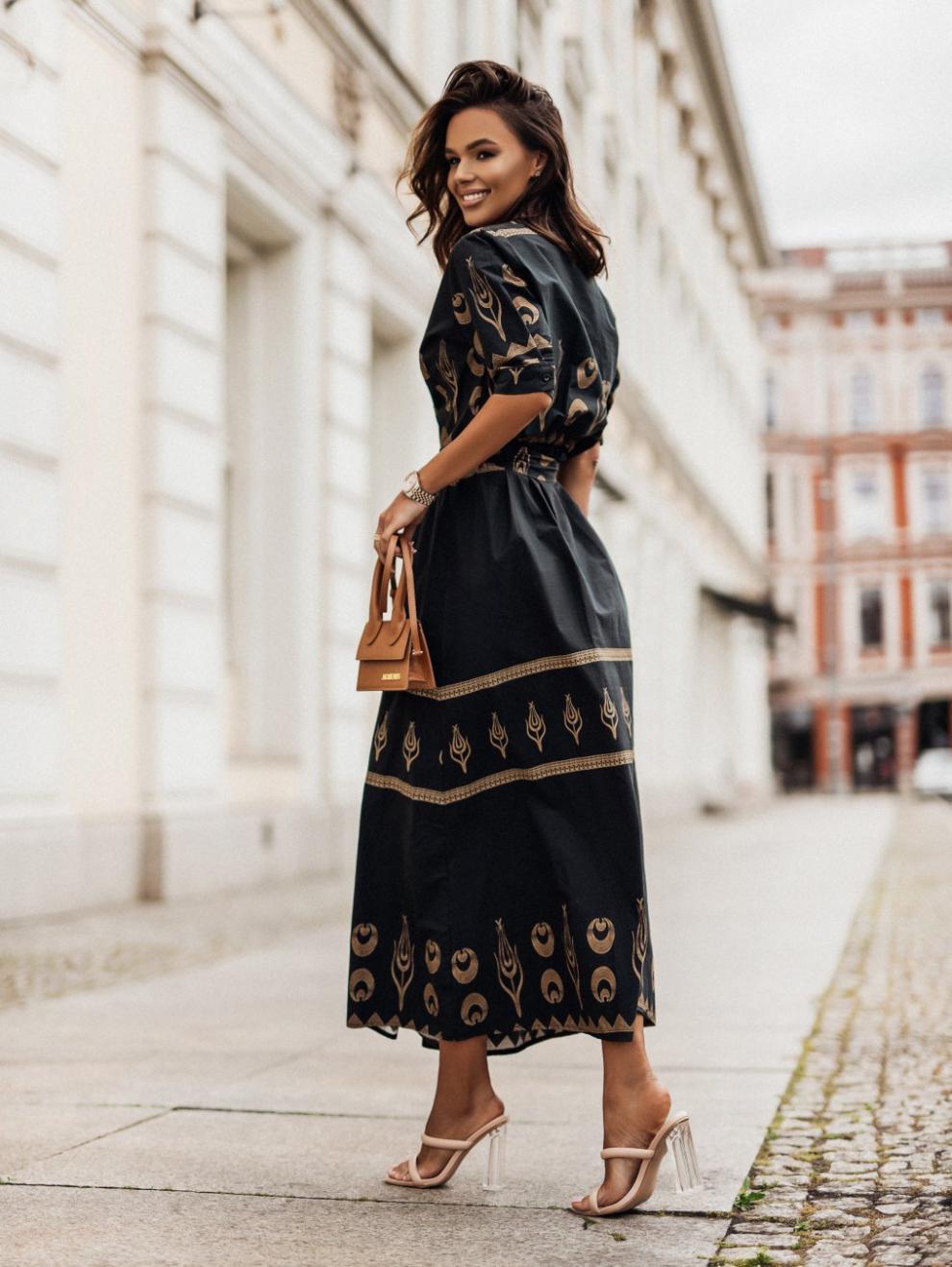 Women's Casual Linen Lace-Up Dress, Retro Style
