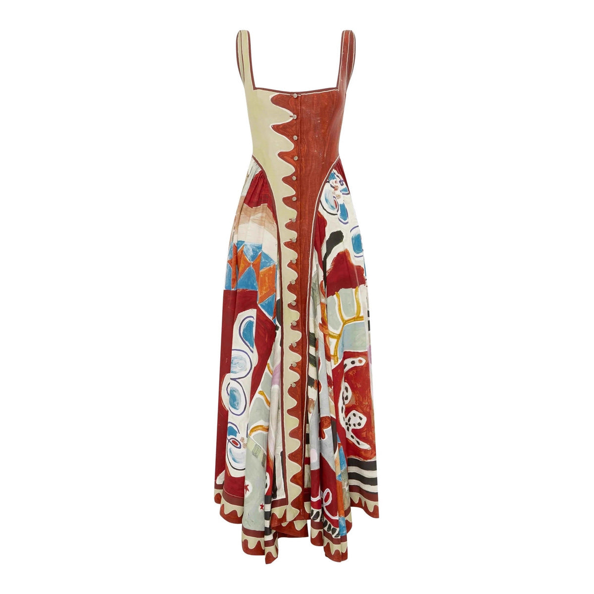 Women's Casual Vacation Printed Linen Sleeveless Loose Dress