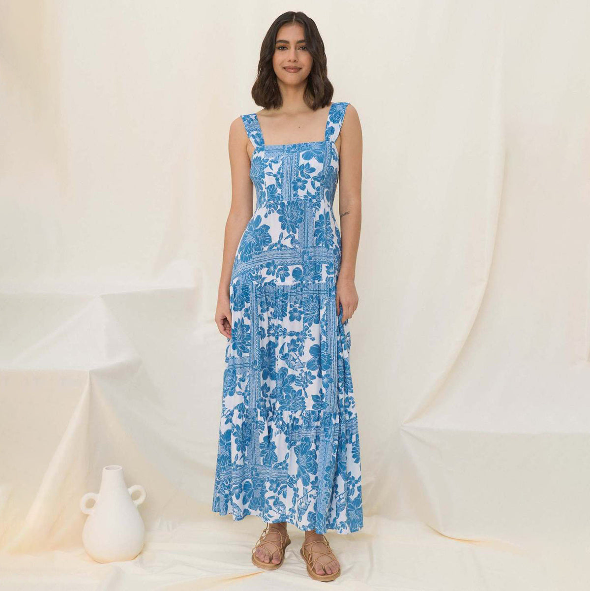 Women's Casual Bohemian Printed Sleeveless Loose Dress