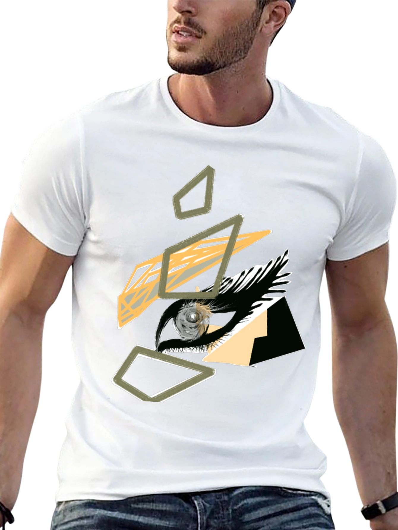 Abstract Eye Graphic Tee - Modern Art Shirt