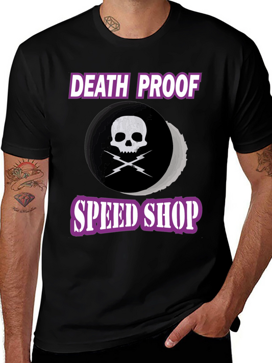 Death Proof Speed Shop T-Shirt - Skull Design