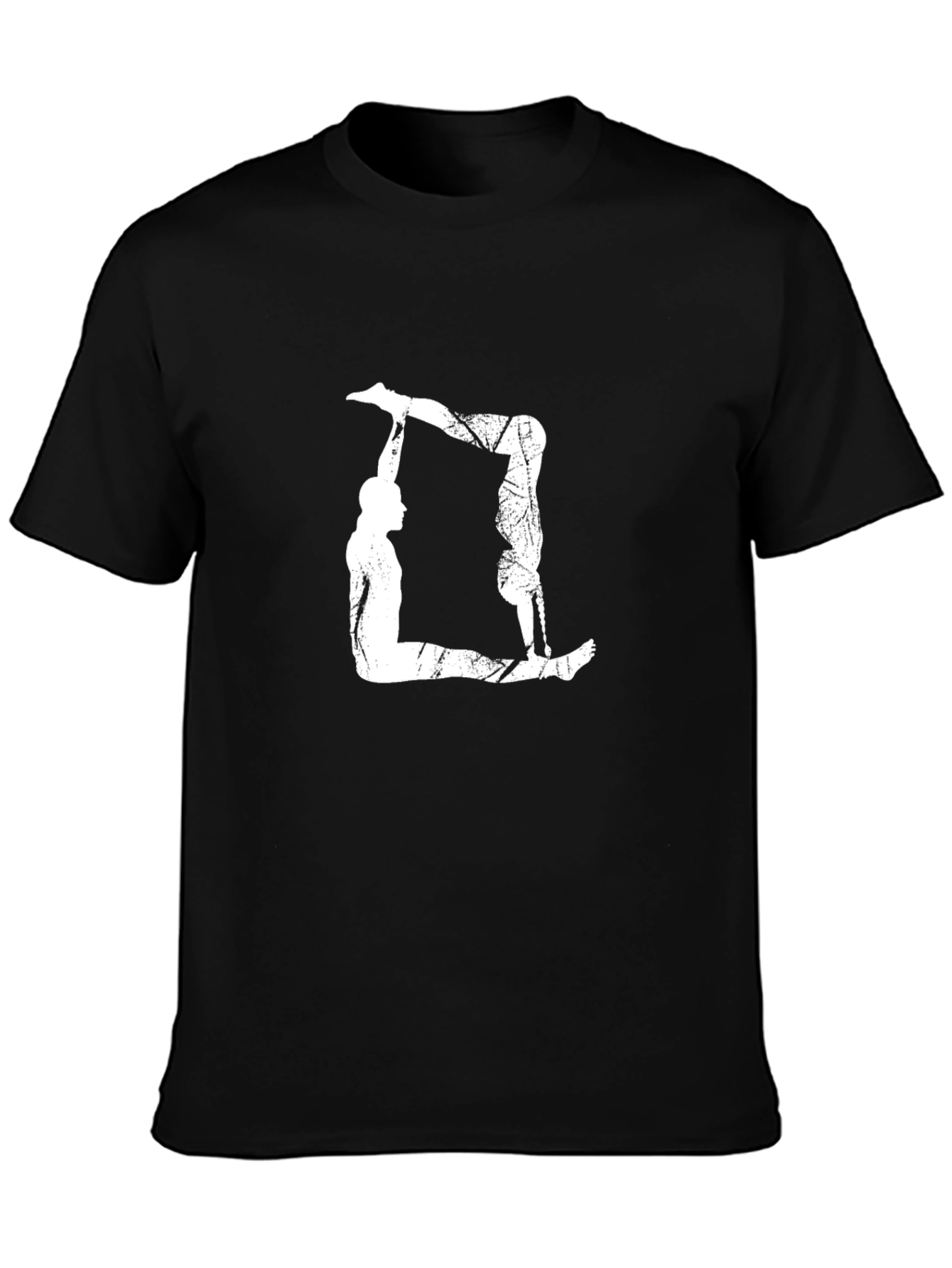 Acrobatic Duo Graphic Tee - Black Cotton T-Shirt