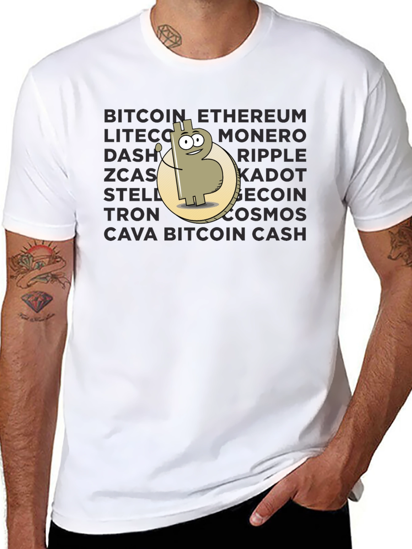 Crypto T-Shirt: Bitcoin Ethereum and More!