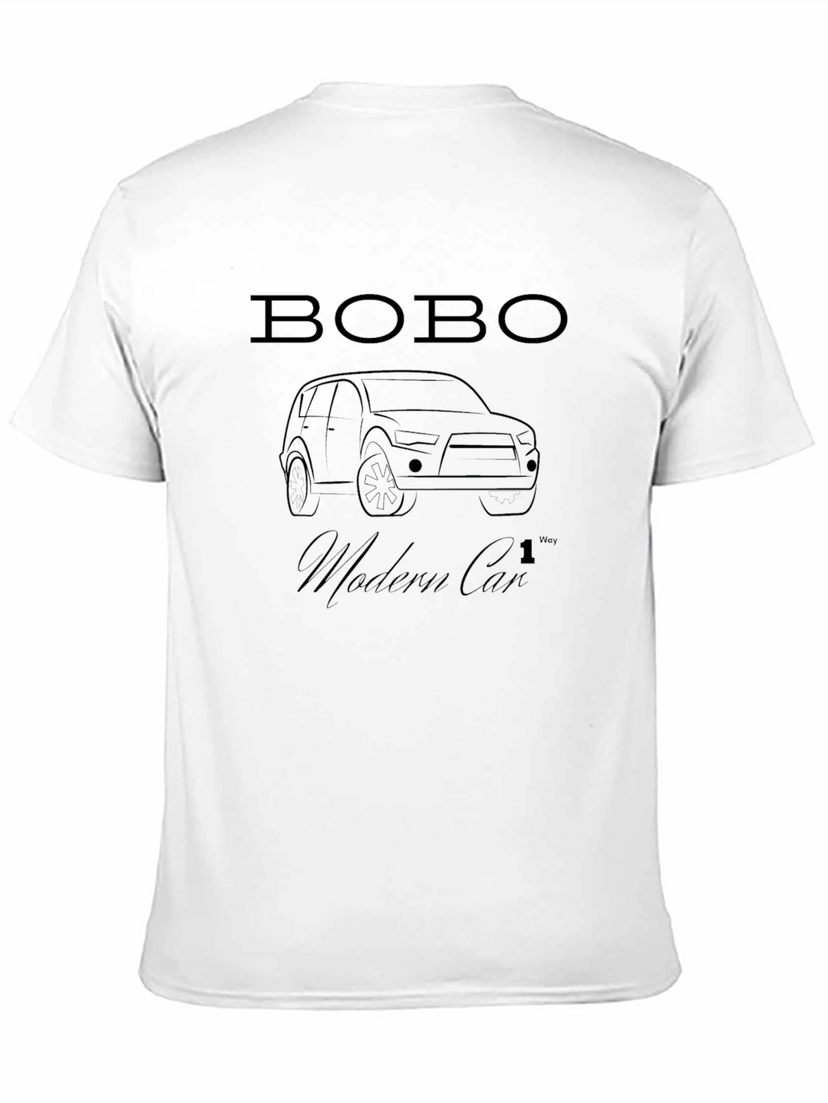 Mens Black Bobo Modern Car Graphic T-Shirt