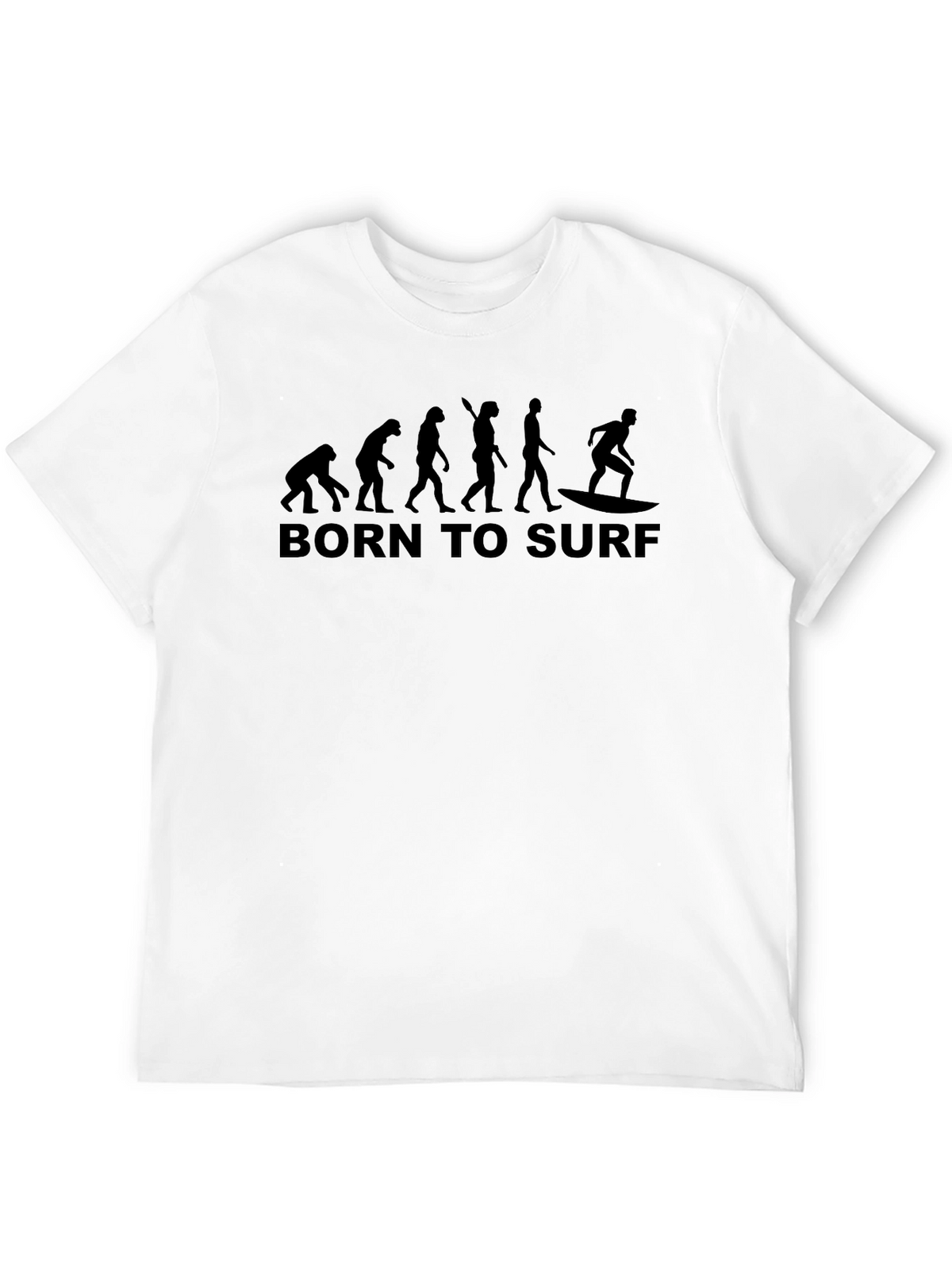 Born to Surf Evolution Black T-Shirt