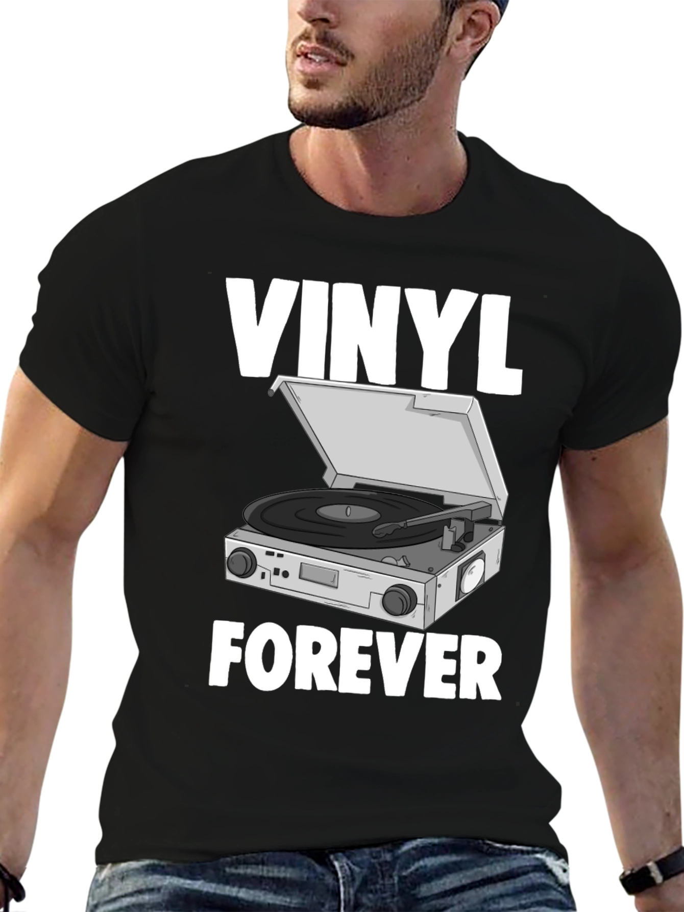 Vinyl Forever Graphic T-Shirt - Music Lover Tee