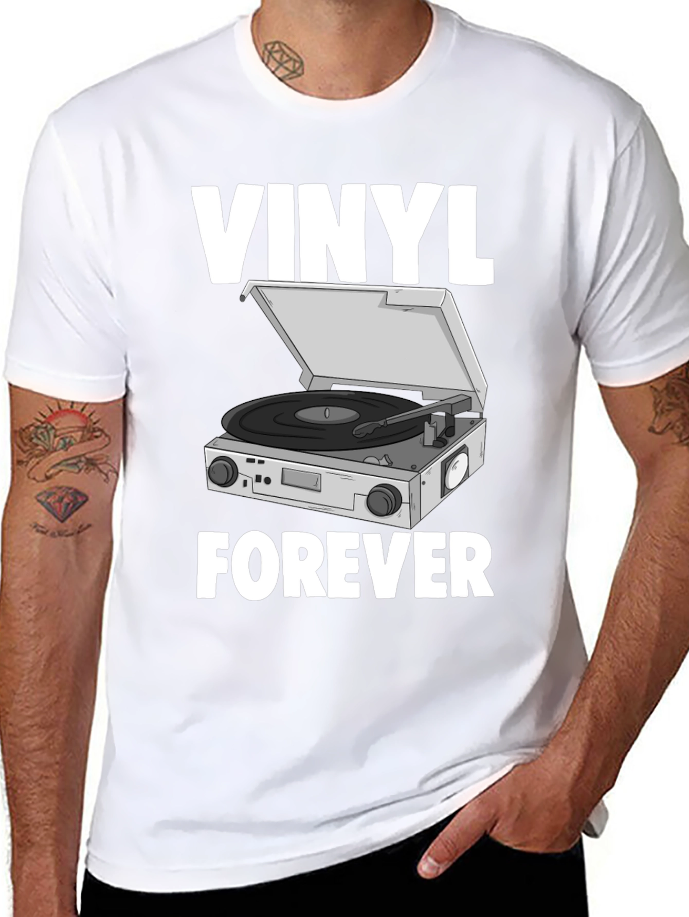 Vinyl Forever Graphic T-Shirt - Music Lover Tee