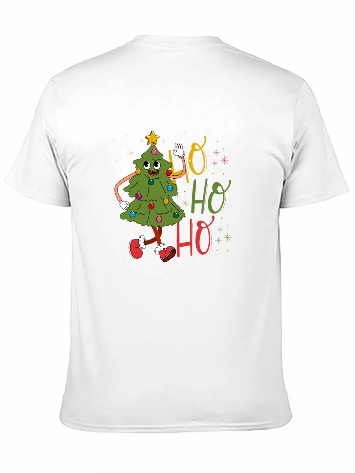 Festive Ho Ho Ho Christmas Tree Graphic Tee