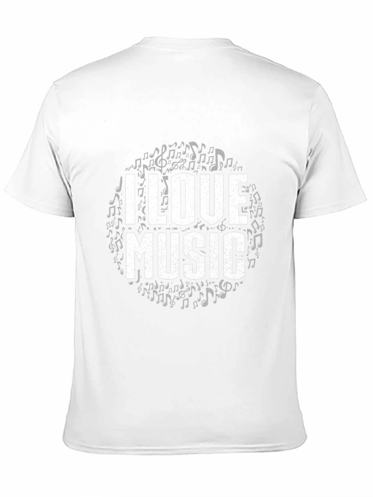 I Love Music Black Graphic Tee Shirt