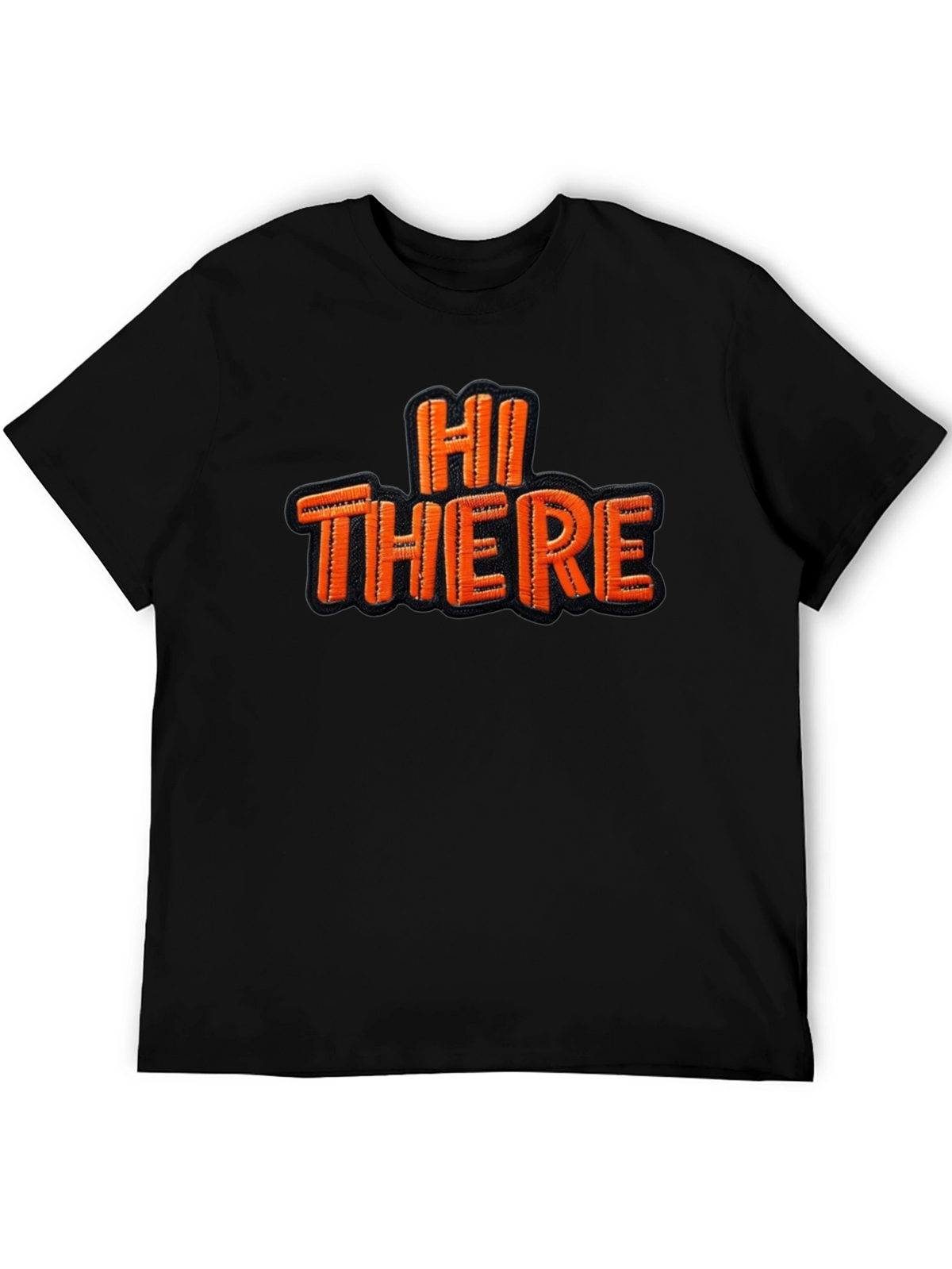 Hi There Graphic Tee - Classic Black Cotton T-Shirt