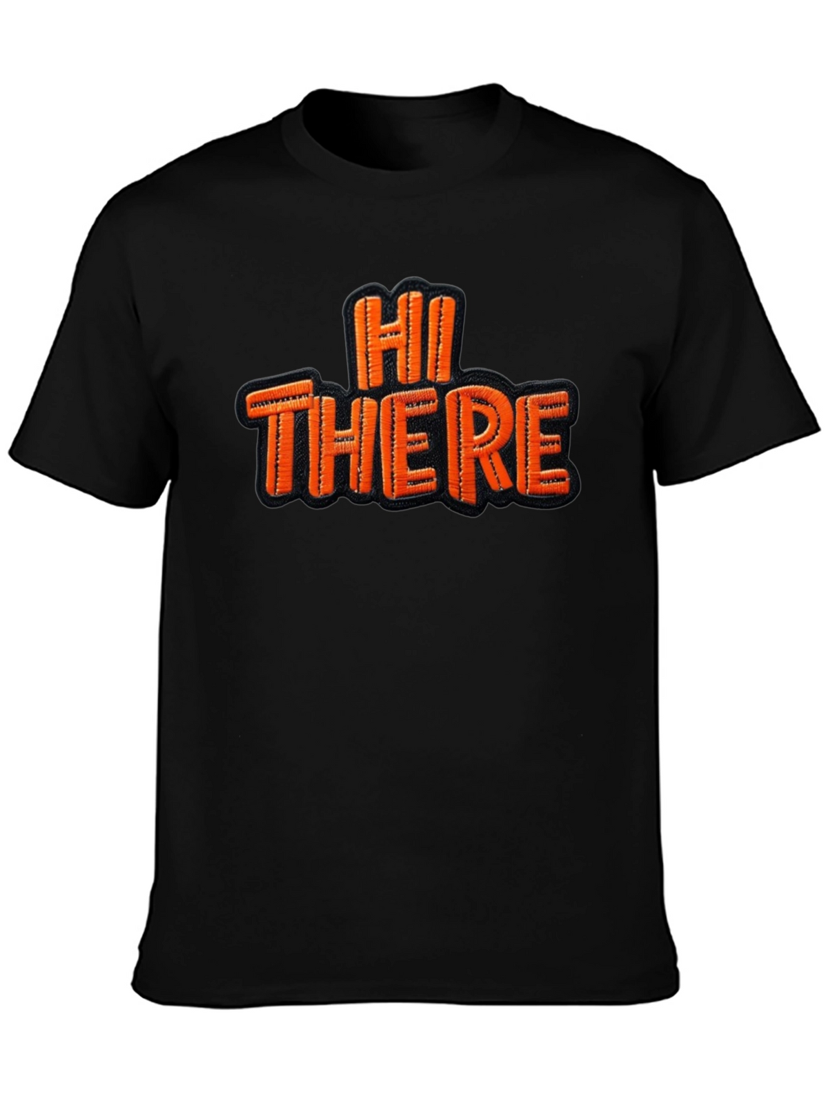 Hi There Graphic Tee - Classic Black Cotton T-Shirt