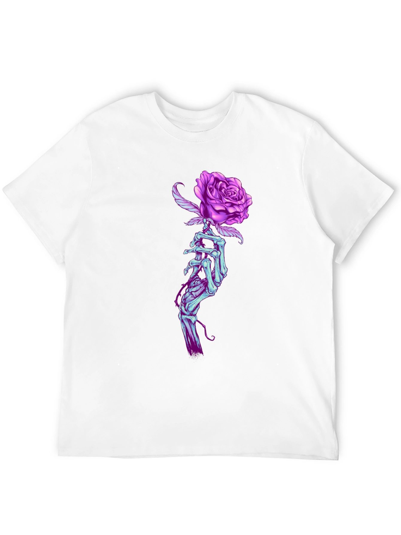 Rose Hand Graphic T-Shirt - Black
