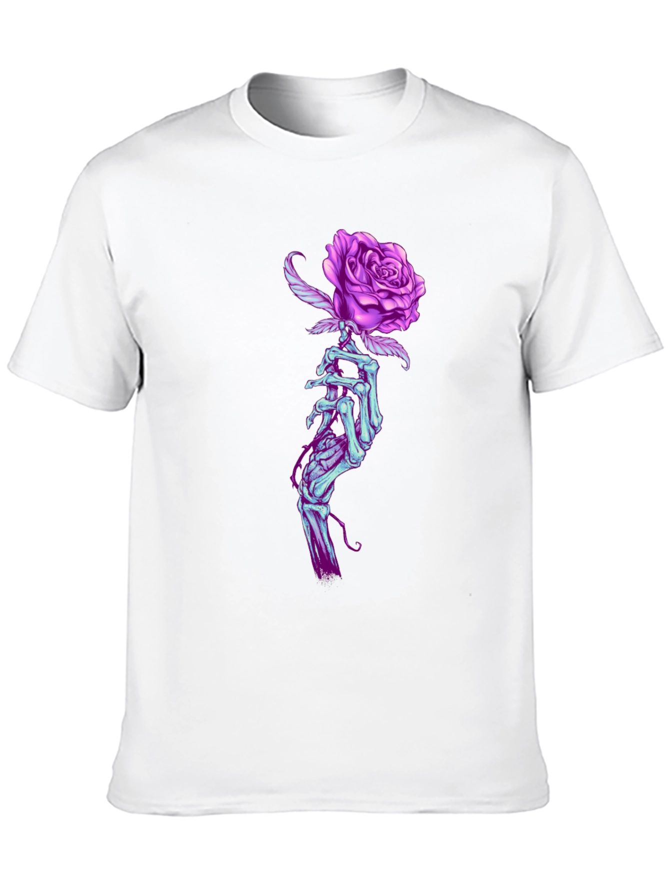 Rose Hand Graphic T-Shirt - Black