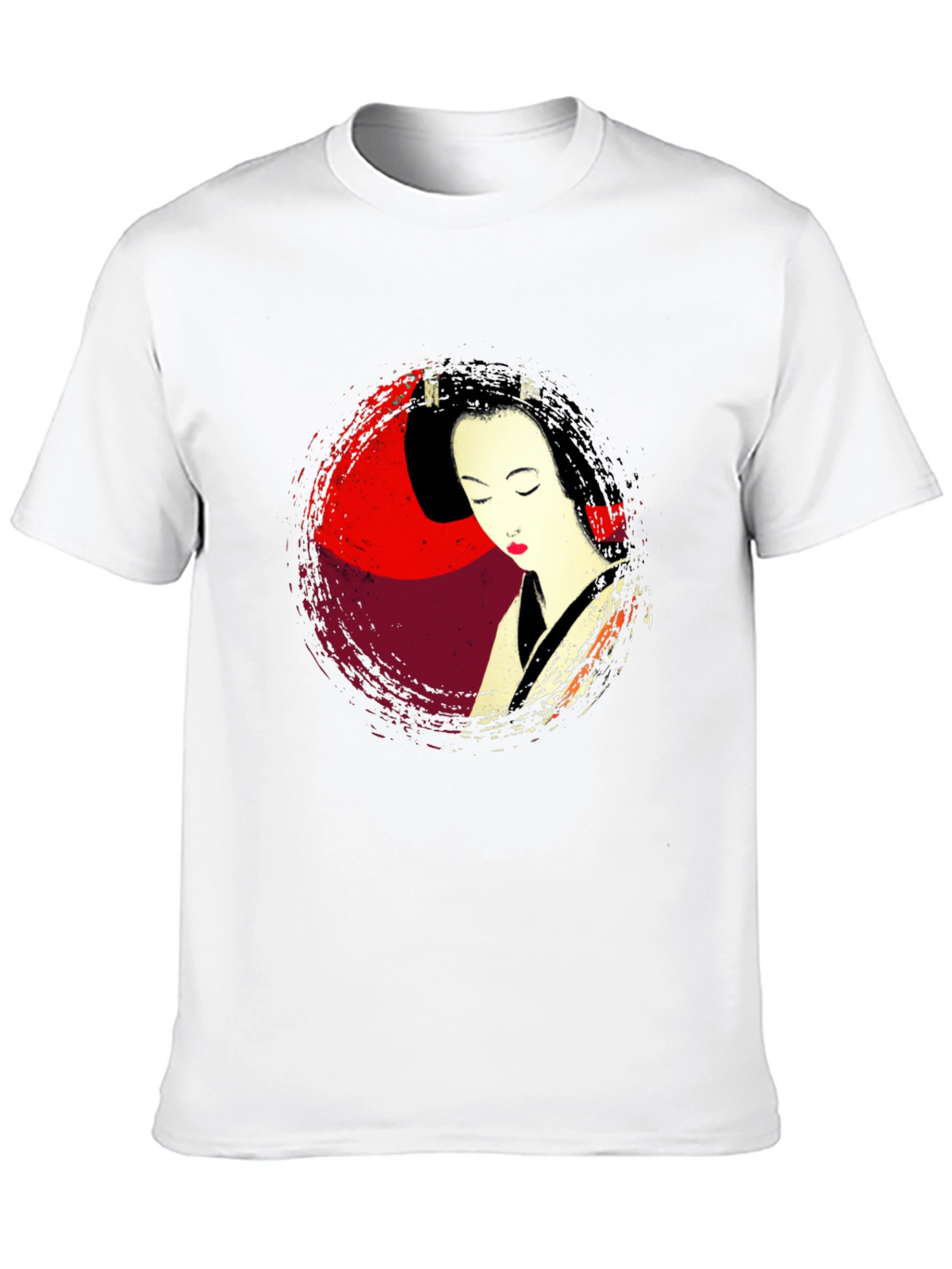 Geisha Graphic Print Mens T-Shirt
