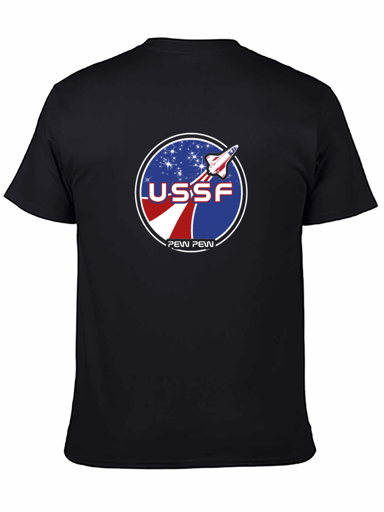 USSF Pew Pew Space Force Graphic T-Shirt