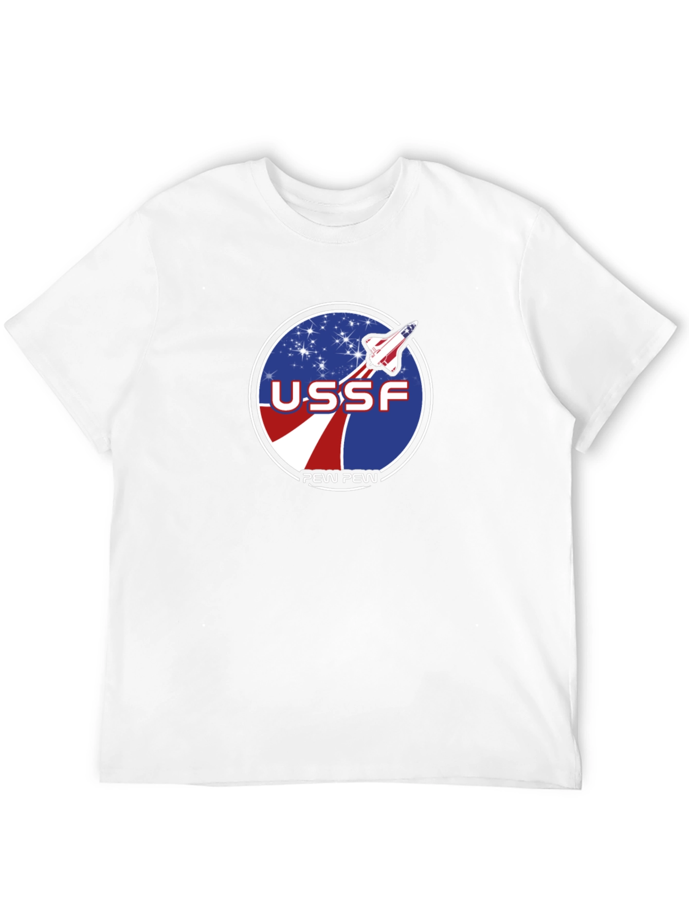 USSF Pew Pew Space Force Graphic T-Shirt