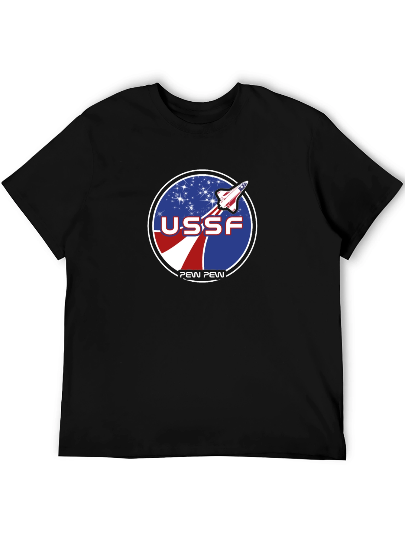 USSF Pew Pew Space Force Graphic T-Shirt