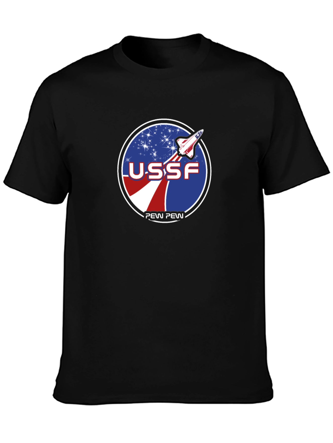 USSF Pew Pew Space Force Graphic T-Shirt