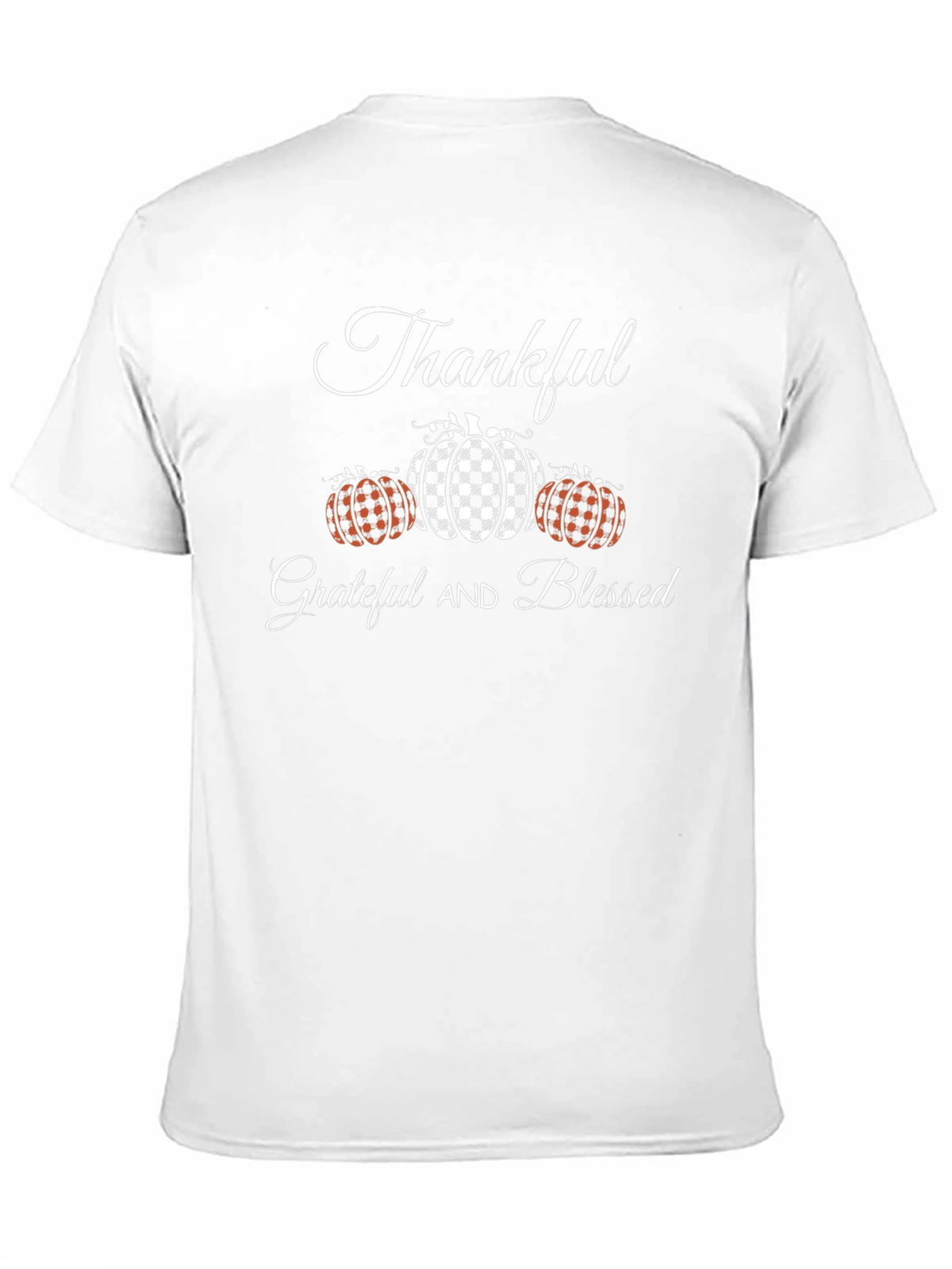 Thankful Grateful Blessed T-Shirt - Pumpkin Design